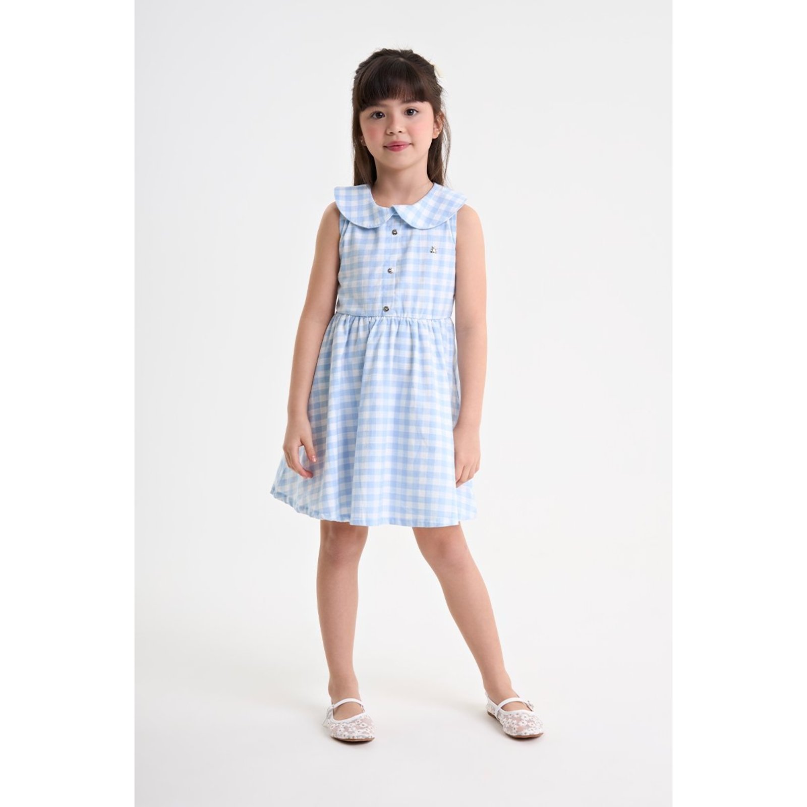 Infantil - Vestido Feminino Xadrez Vichy