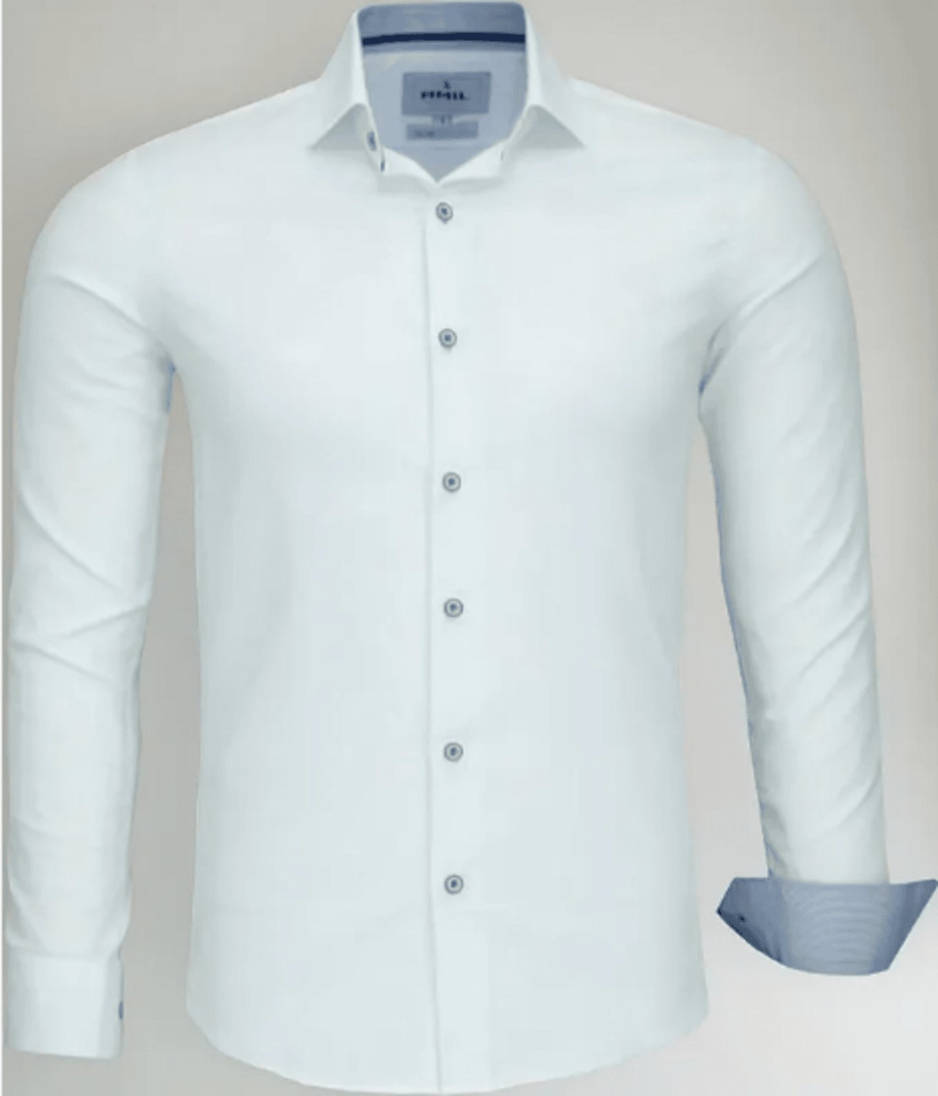 Camisa Social Amil Slim Flash Algodão Com Elastano Manga Longa Luxo Branco