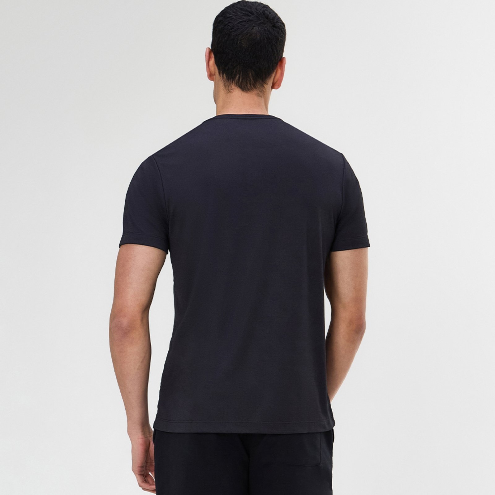 Vista 3 Camiseta Nautica Manga Curta Malha Rocke Modal preto Nautica preto