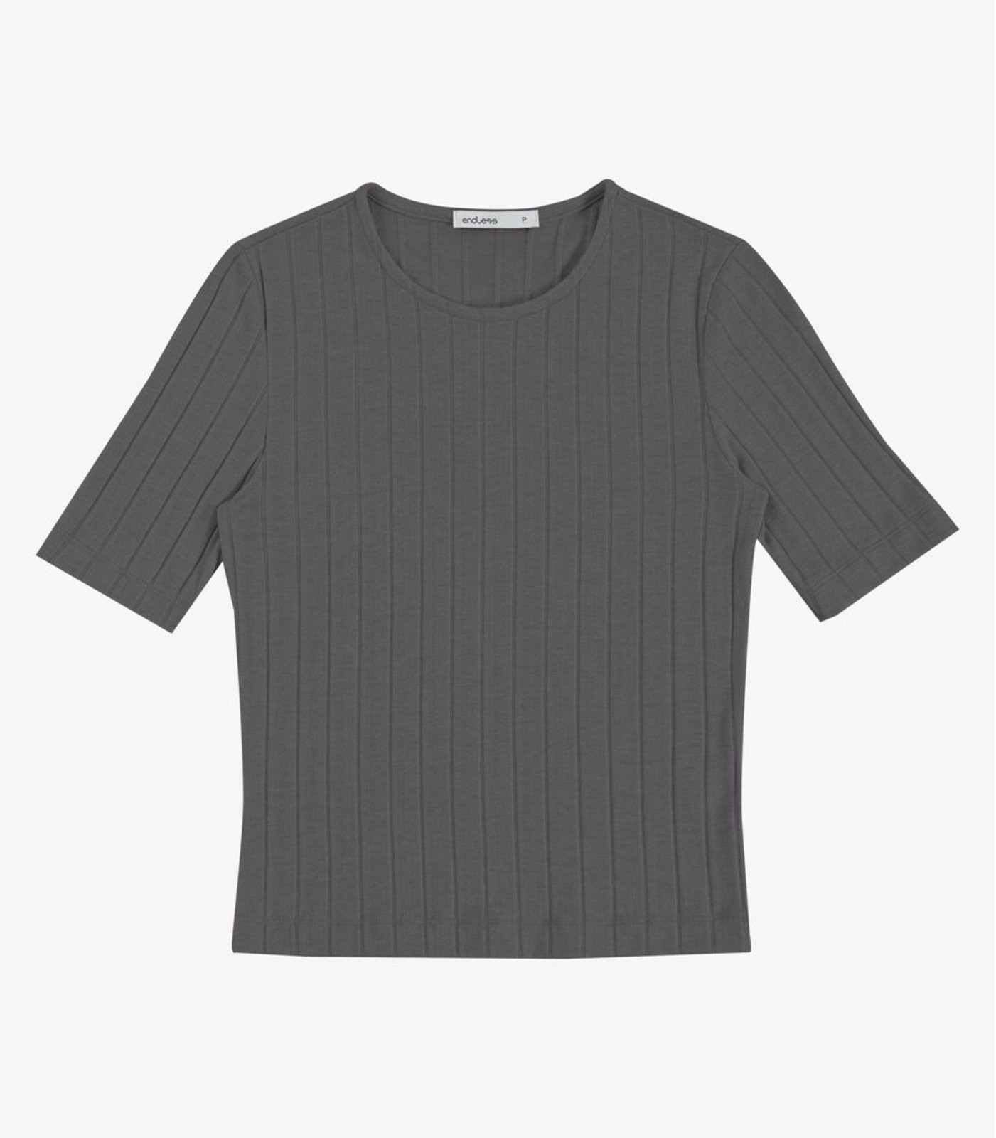 Blusa Feminina Em Tricot Canelado Endless Cinza
