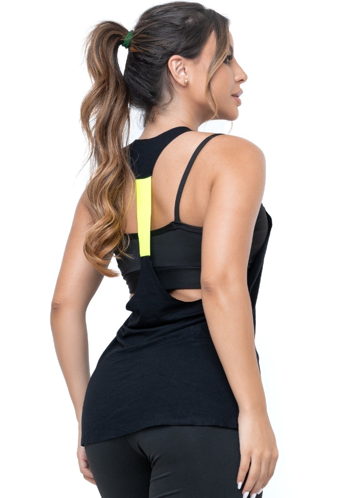 Regata Mood Modas Blusa Fitness Elástico Academia Cavada Treino 244 Preta