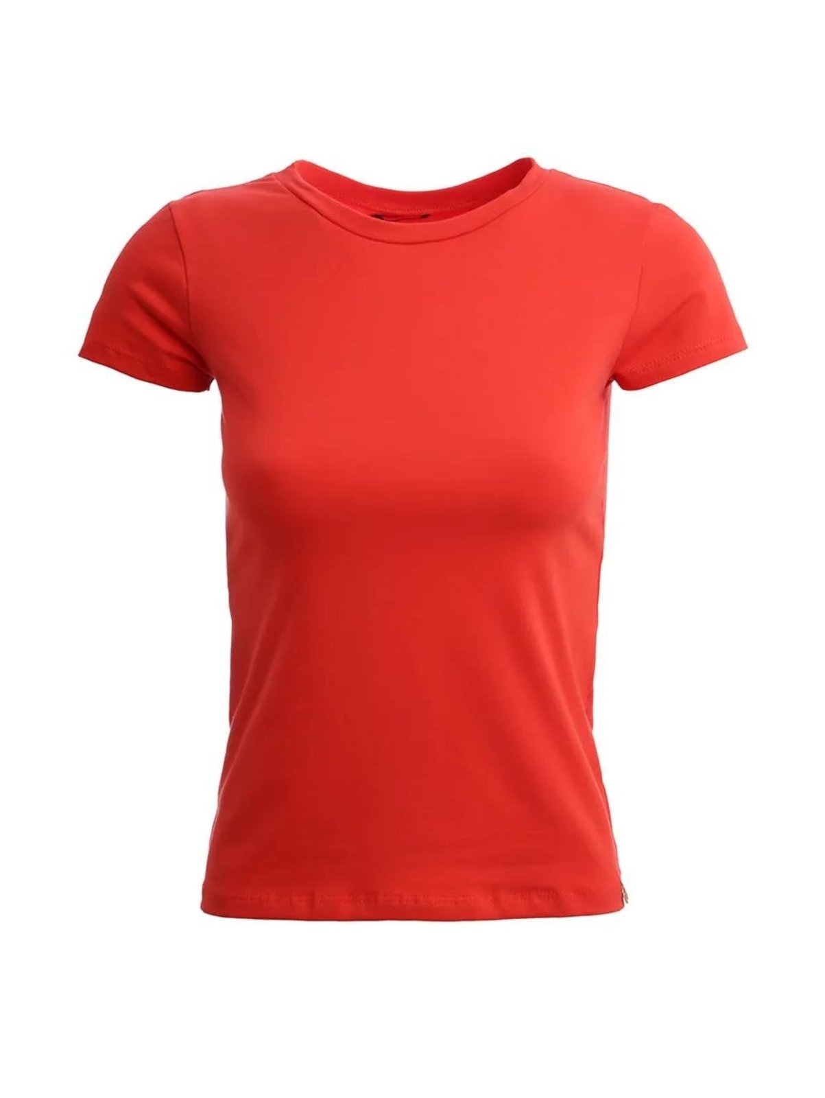 Vista 3 Blusa Manga Curta Algodão Leve dia a dia Autentique vermelho Autentique vermelho