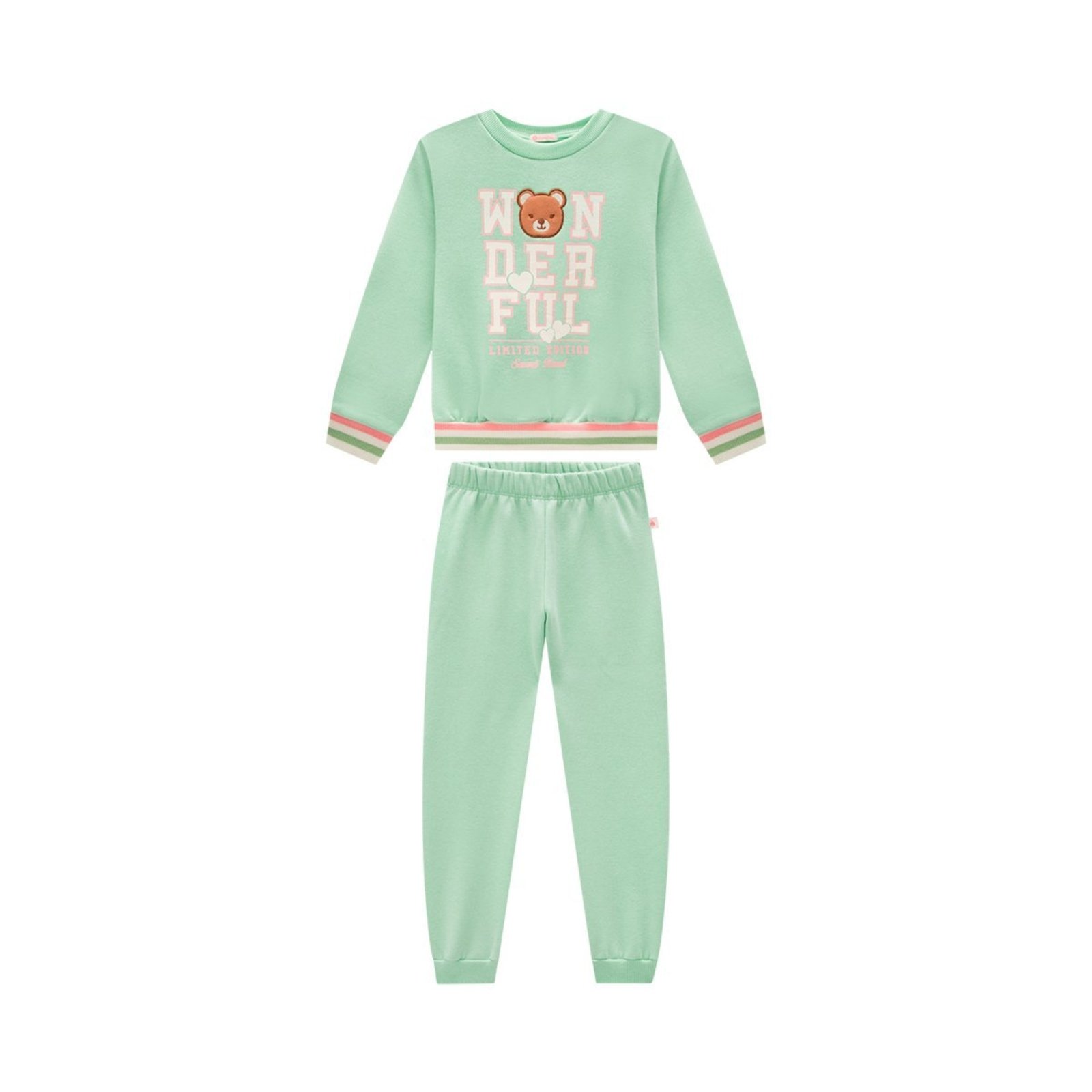 Infantil - Conjunto Feminino Blusão e Calça em Moletom