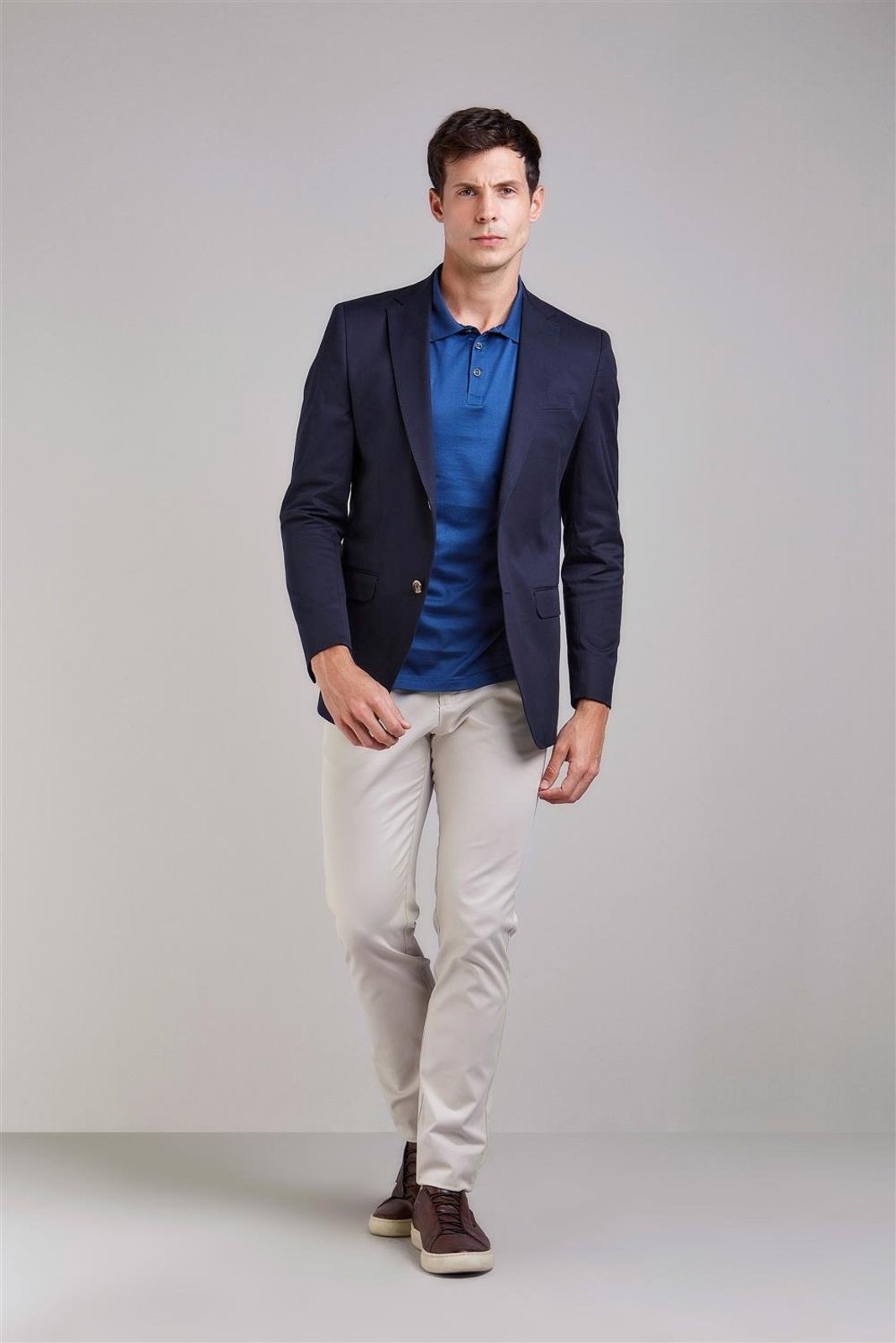 Vista 3 HIGHSTIL Blazer Alfaiataria Liso Slim Fit azul marinho HIGHSTIL azul marinho
