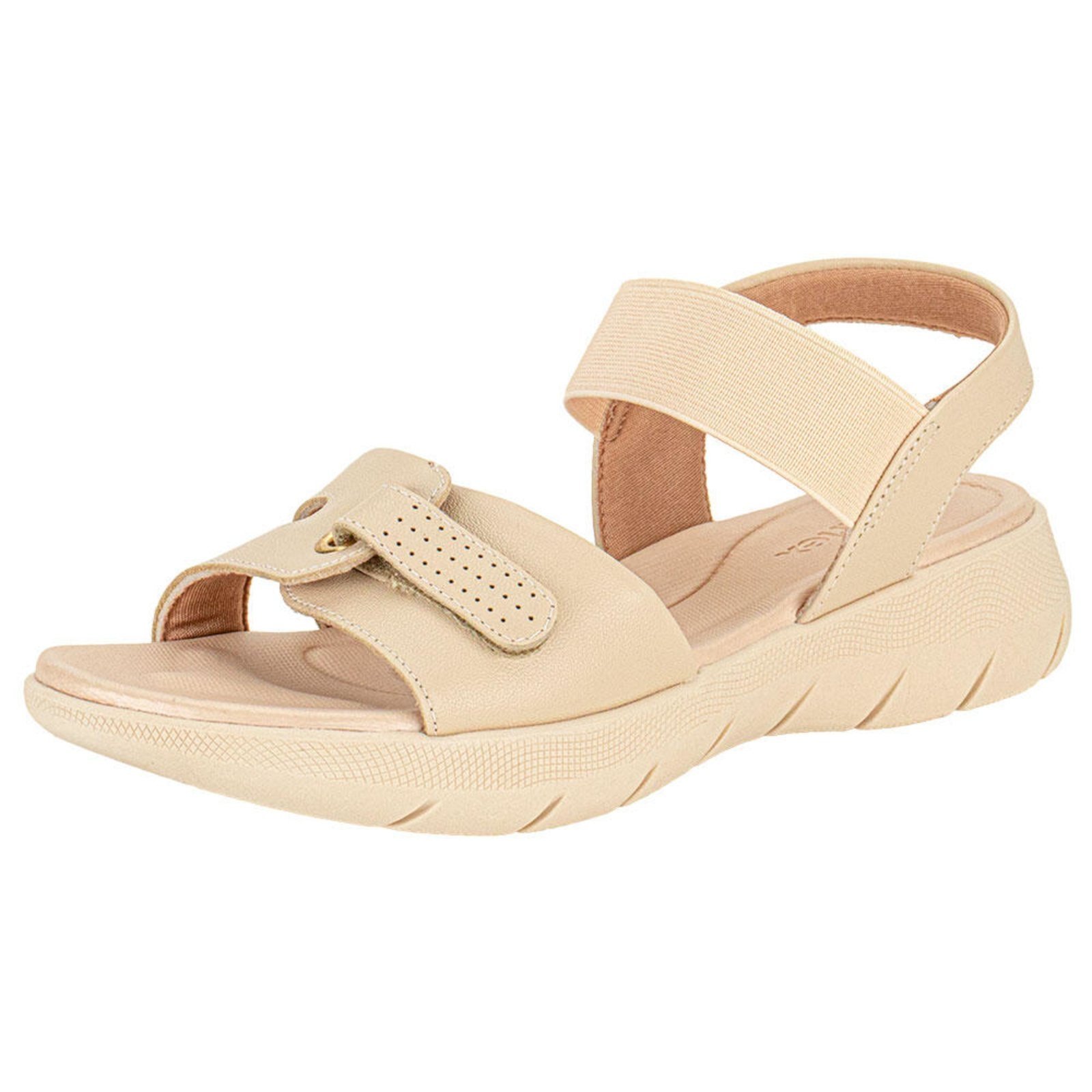Sandália Feminina Flat Usaflex Al1402 0940402 Bege