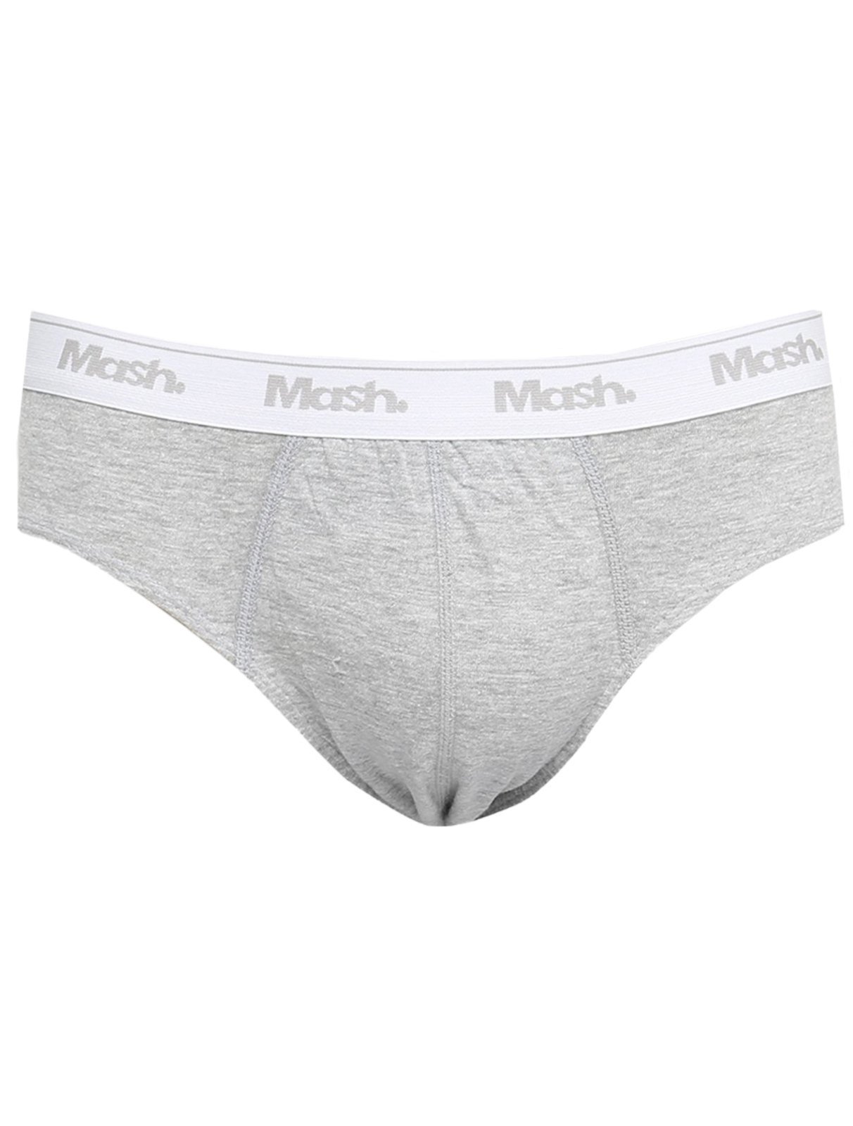 Vista 2 Cueca Mash Slip Cotton Basic Mescla cinza MASH cinza