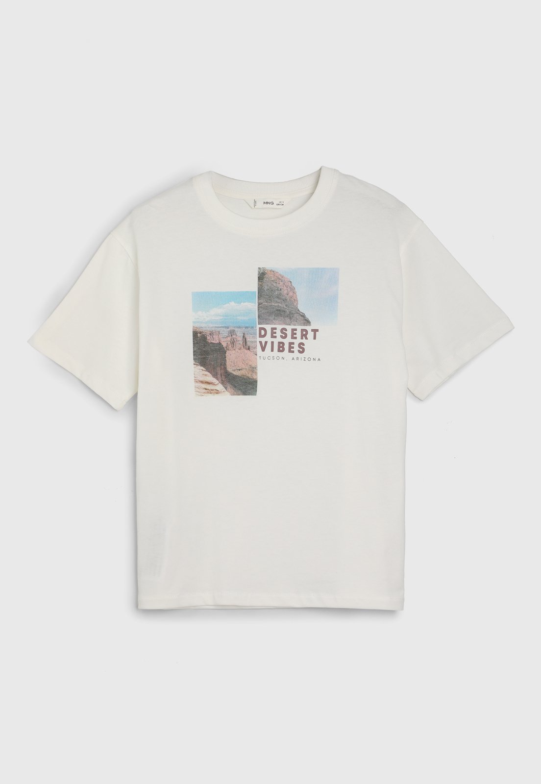 Infantil – Camiseta MANGO Color Block Off-White