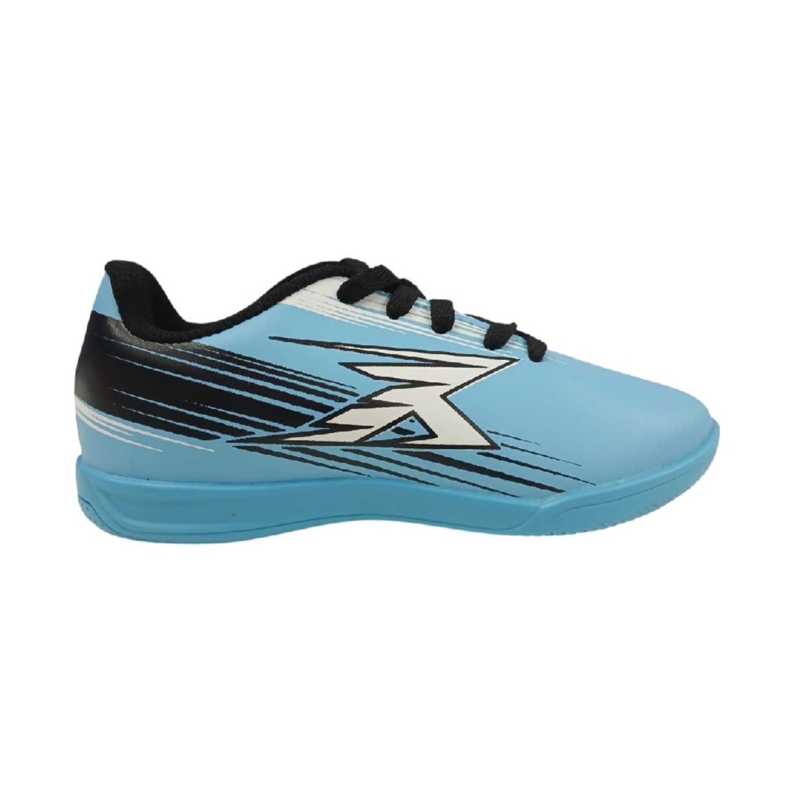Chuteira Futsal OXN Track 4 - Ciano/Branco/Preto