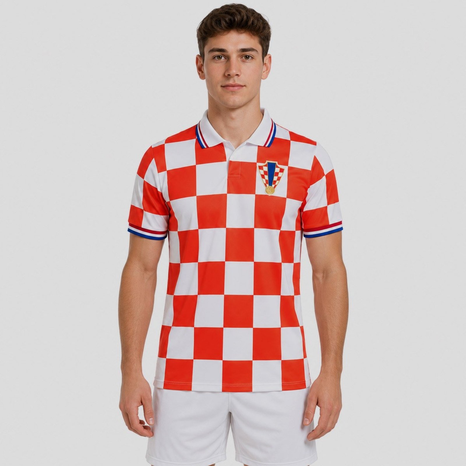 Camisa Croácia Retrô 1996 Dry Vermelha e Branca