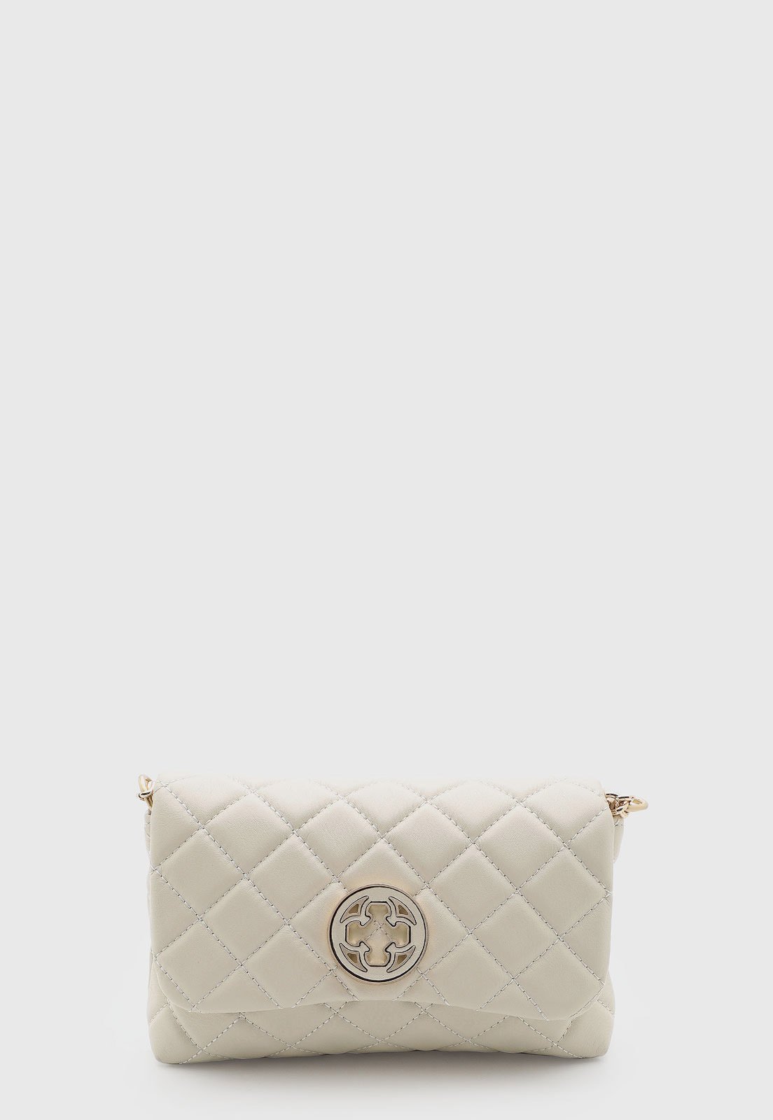 Bolsa Feminina Capodarte Matelassê Couro Off-White