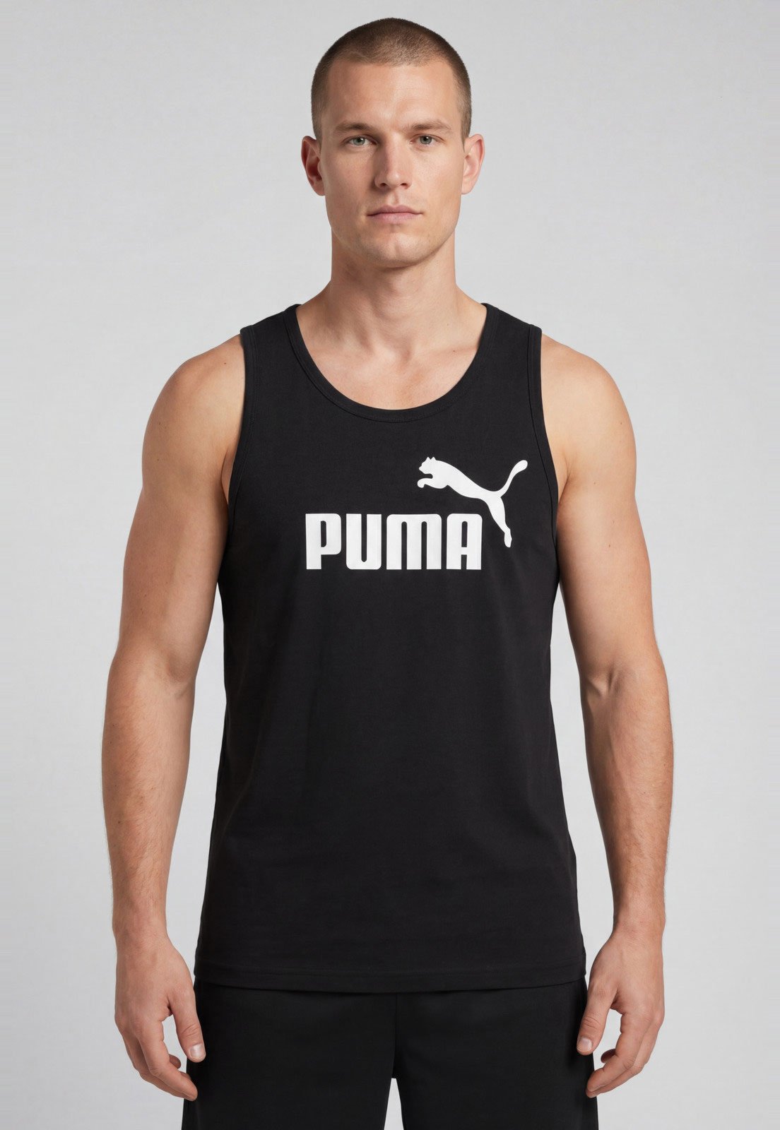 Regata Masculina Puma Ess No 1 Logo Preta