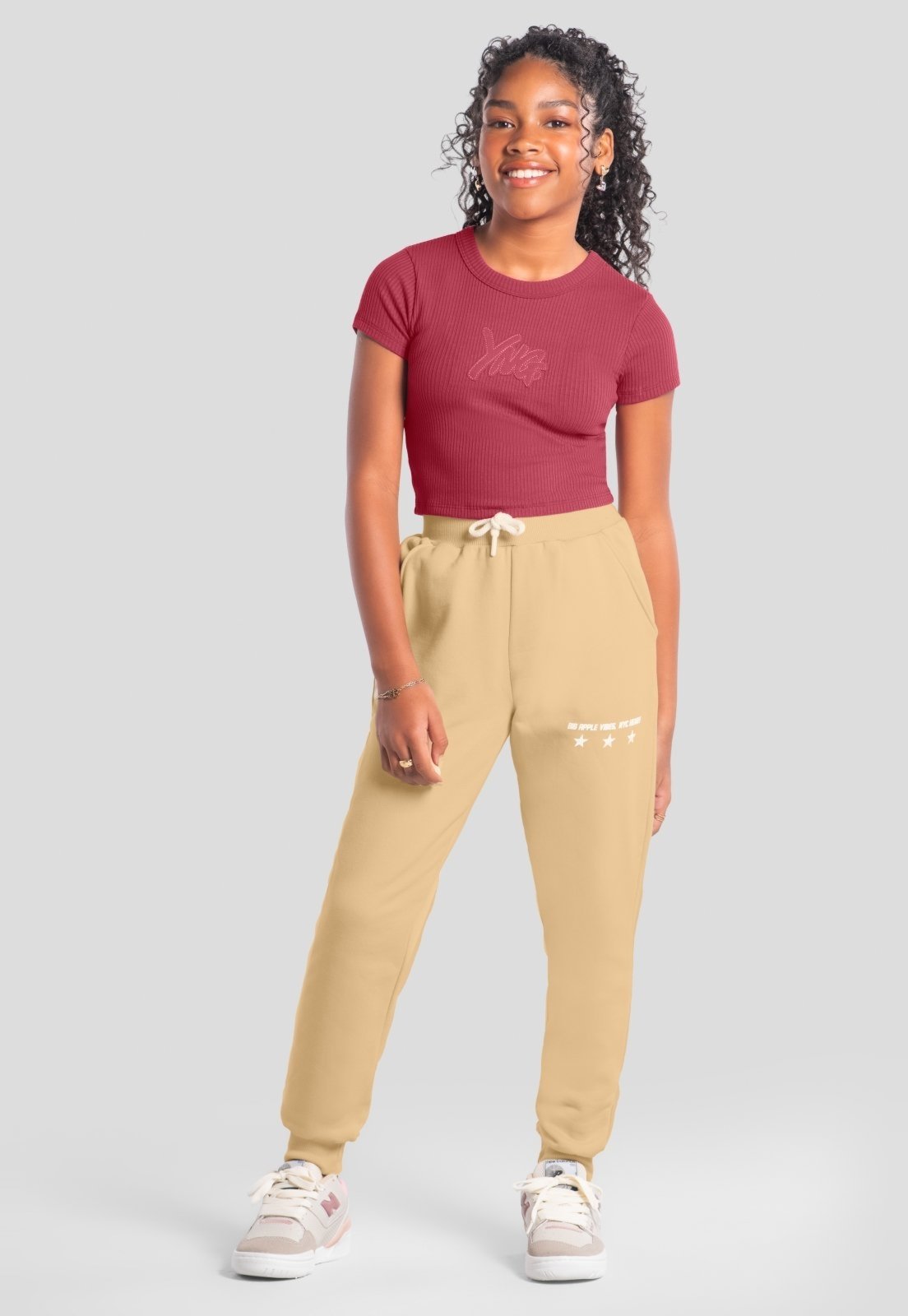 Infantil - Blusa cropped menina com bordado Brandili Young