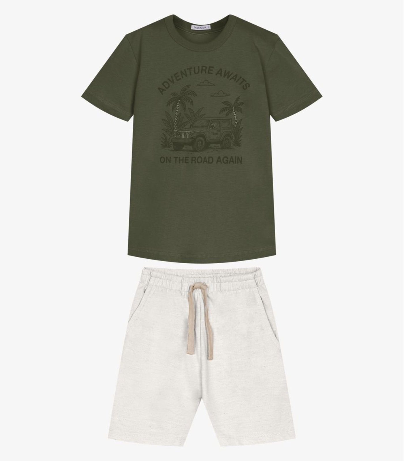 Infantil - Conjunto Camiseta Com Bermuda Trick Nick Verde
