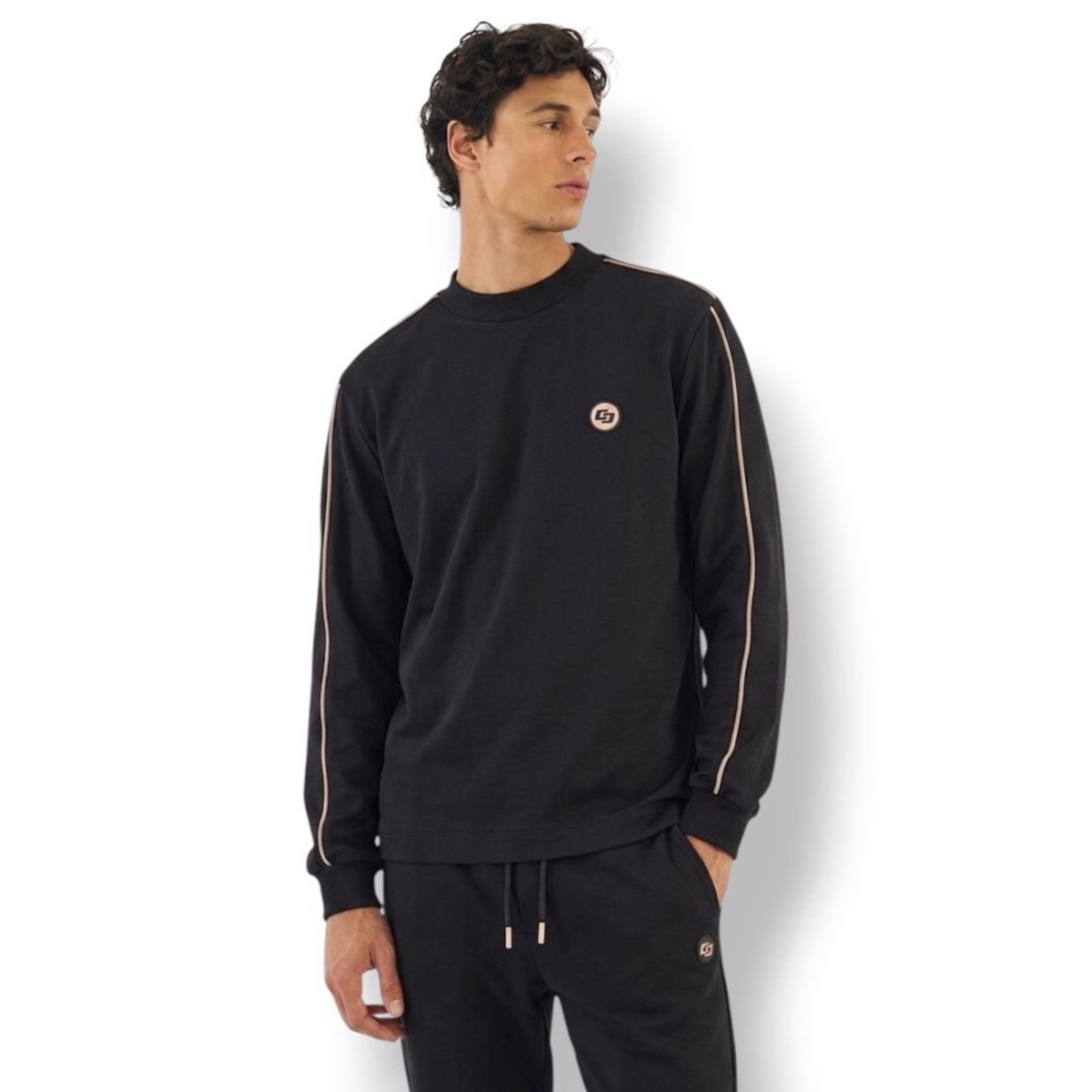 Blusão Slim Com Detalhe Em Logo Minimalista Colcci Preto