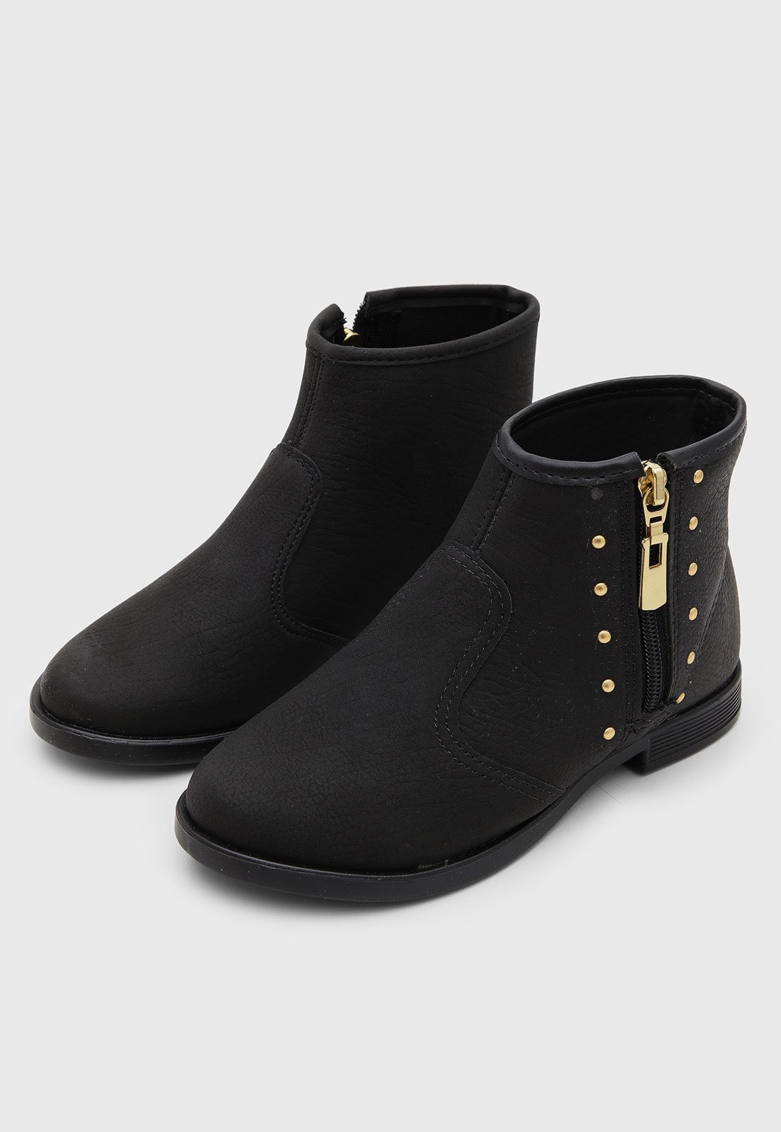 Infantil - Bota Molekinha Cano Curto Sintético Preta