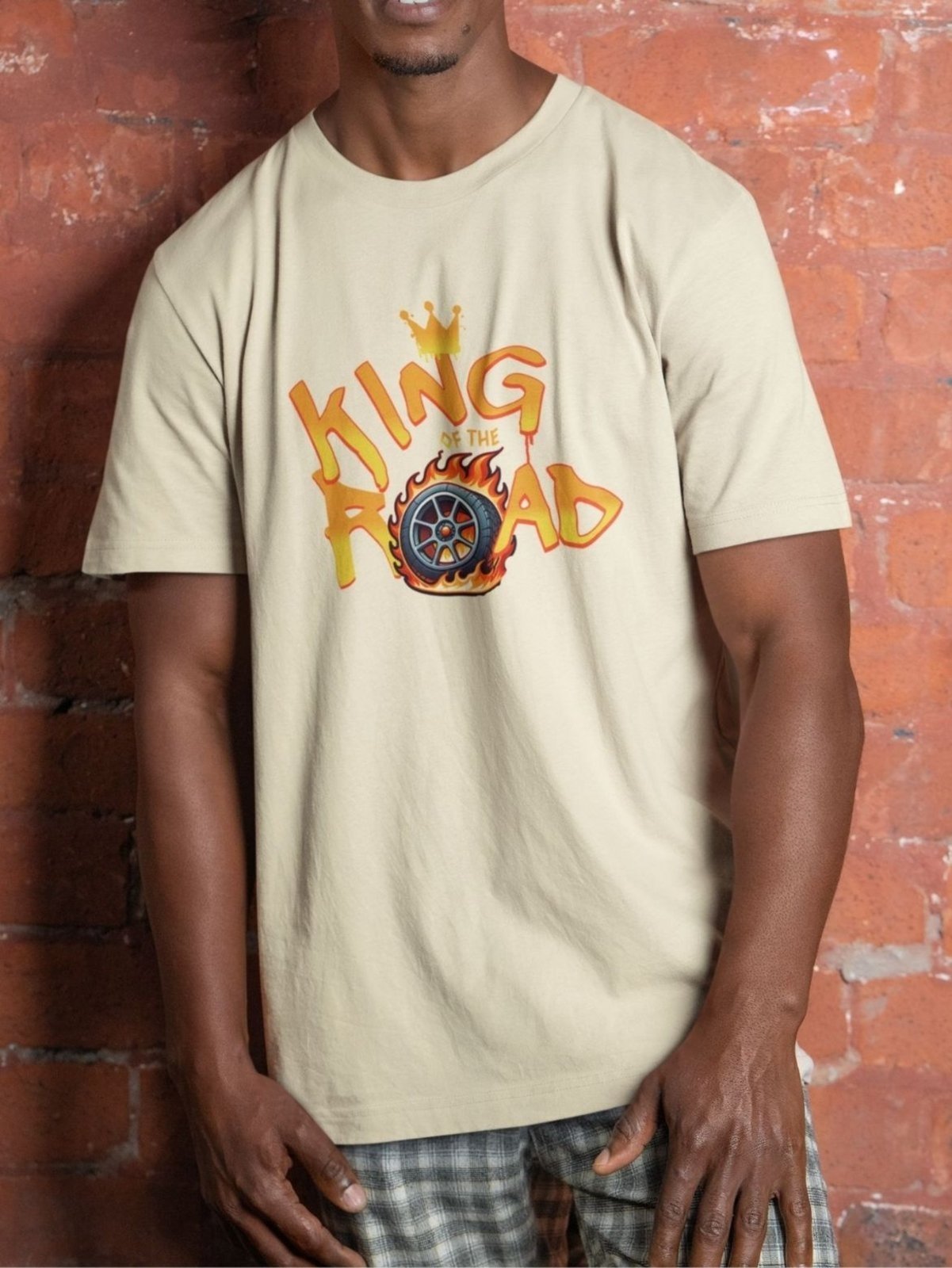 Camiseta Básica Masculina GuGi Rei Da Estrada Corrida Rally Off White