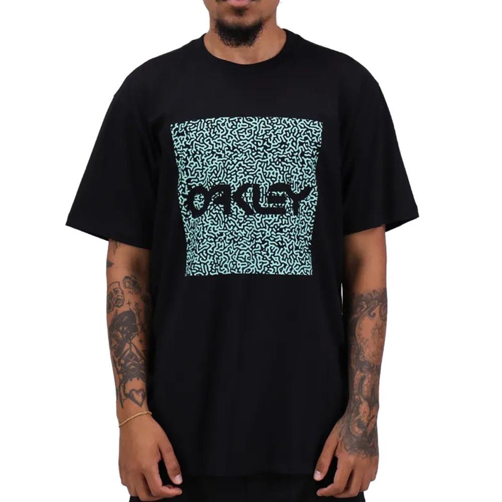 Camiseta Oakley Coral Organic Square WT25 Masculina Blackout