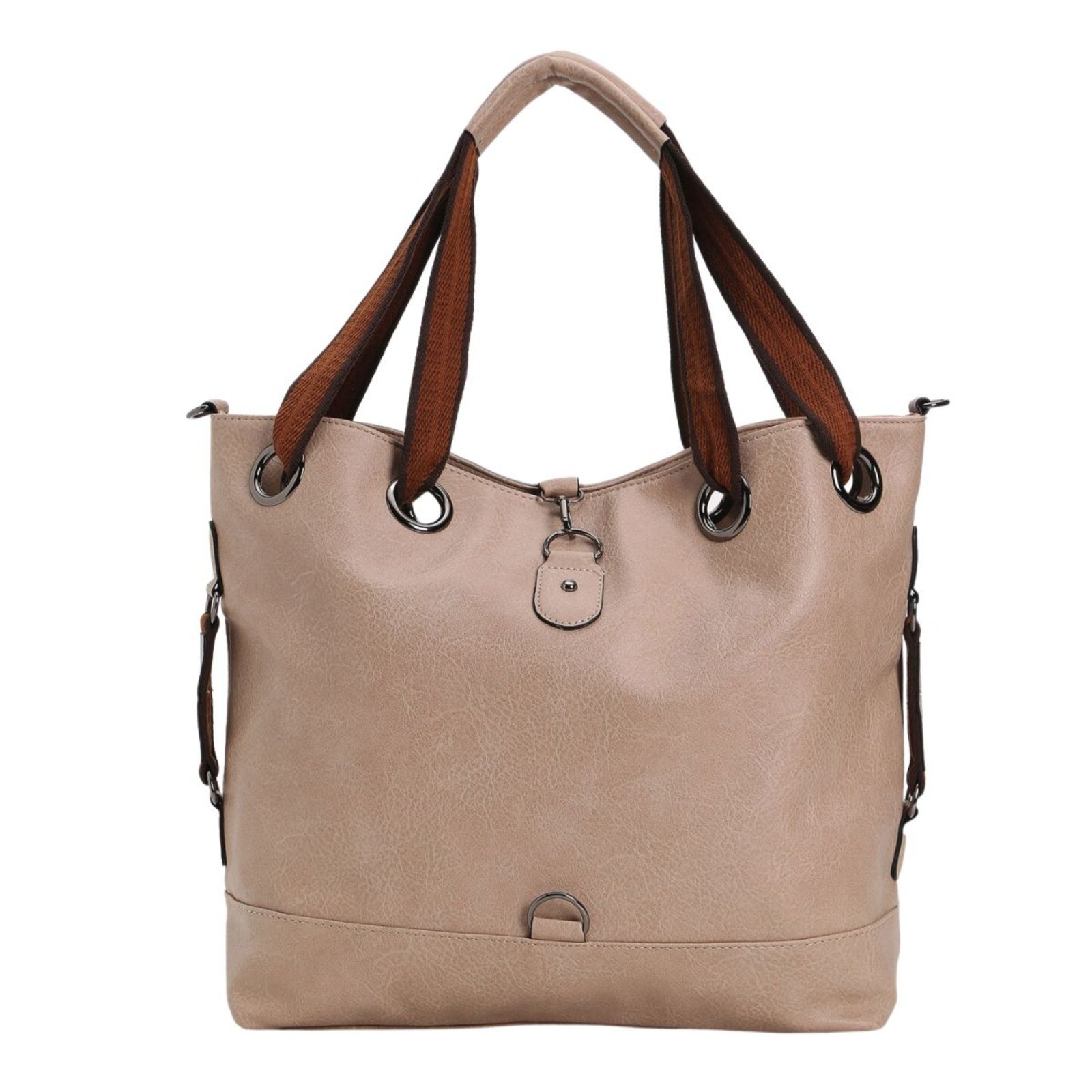 Bolsa Feminina Sacola Grande Com Alça Transversal Cáqui