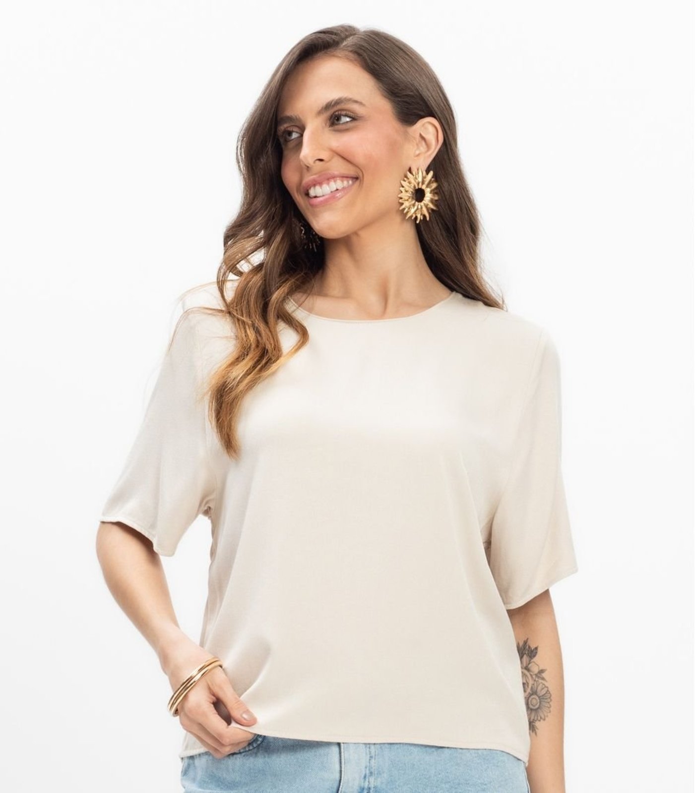 Vista 3 Blusa Viscose Double Feminina Endless preto Endless preto