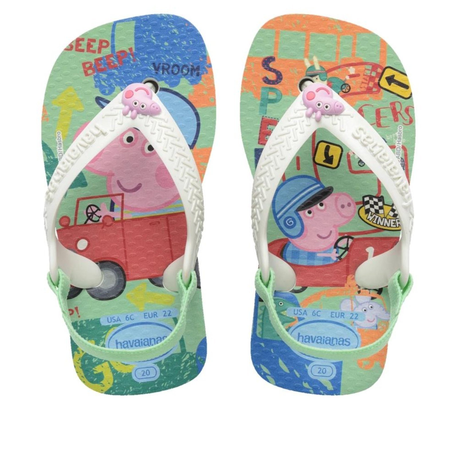 Infantil - Chinelo Menina Havaianas Peppa Pig Branco Incolor