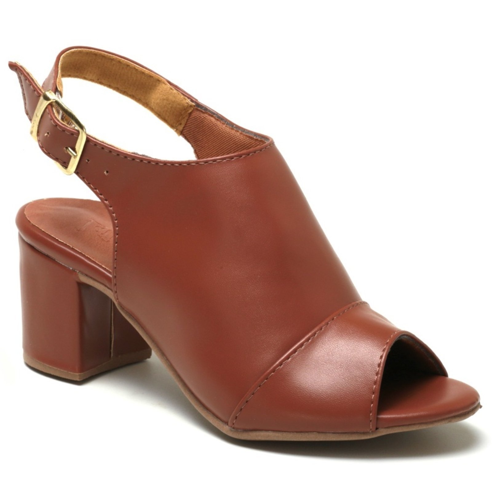 Sandália Social Ankle Boot Salto Bloco Grosso Confortavel