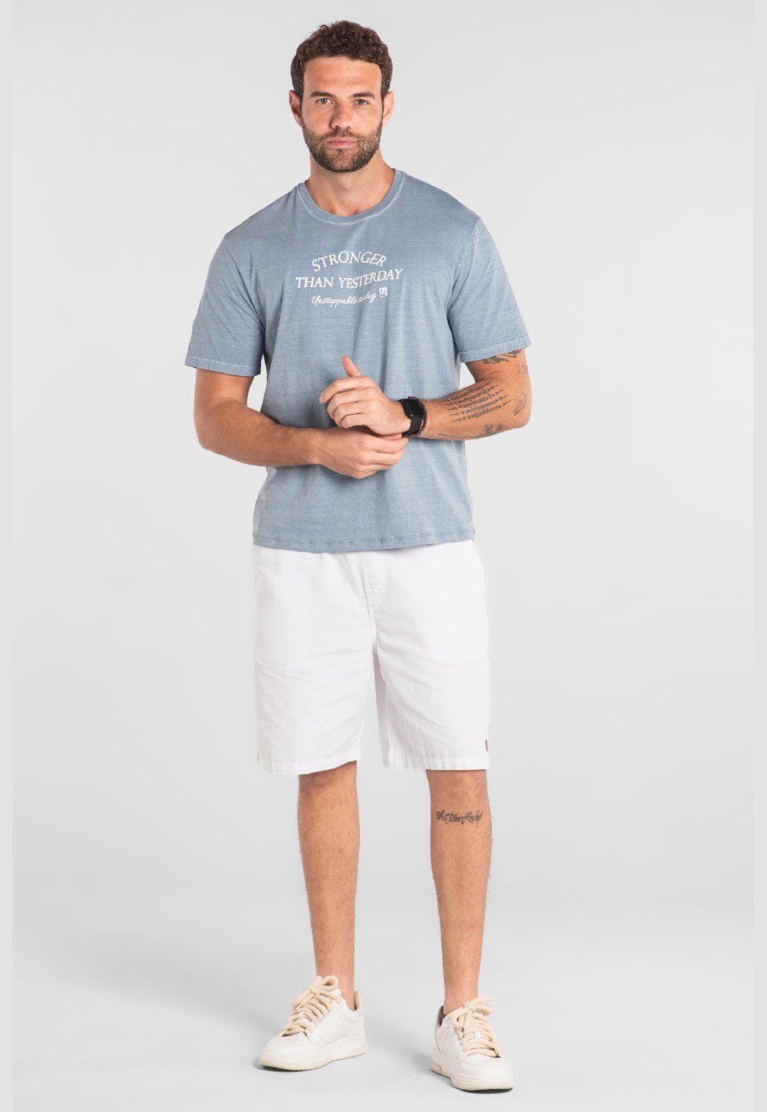 Vista 2 Camiseta Masculina Algodão The Philippines branco The Philippines branco
