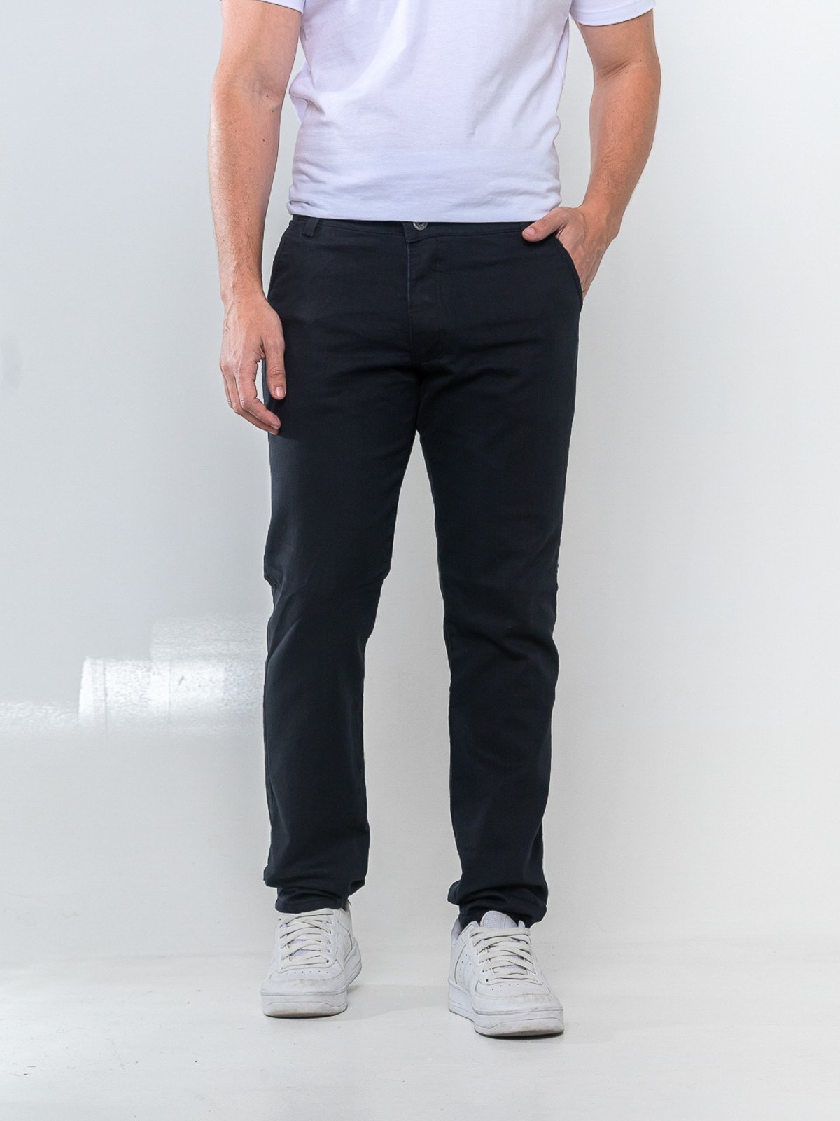 Calça Sarja Masculina Alpha Street Wear CasuaI e Confortavel Ideal Dia a Dia Preto
