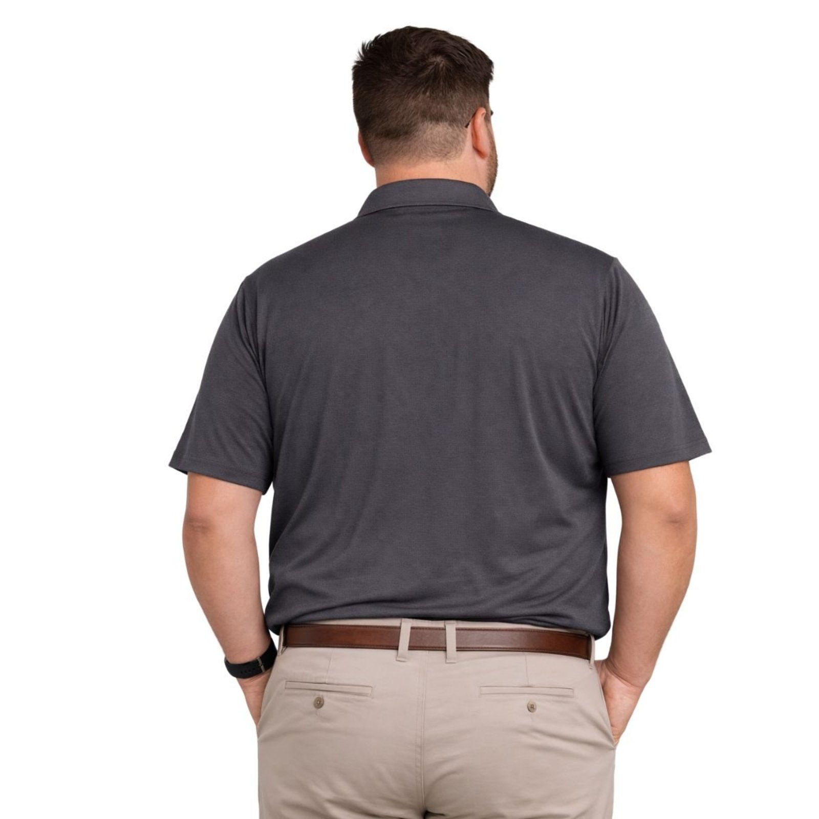 Camisa Polo Masculina Poliamida Elastano Premium Chumbo