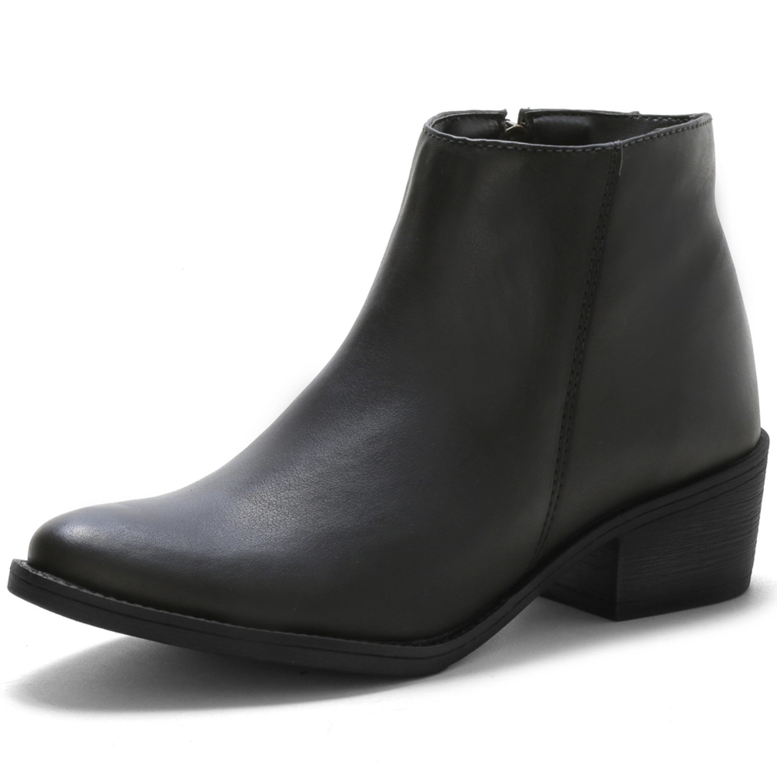 Bota Bredeni Lisa Cano Curto Com Zíper Preto Sola Preta