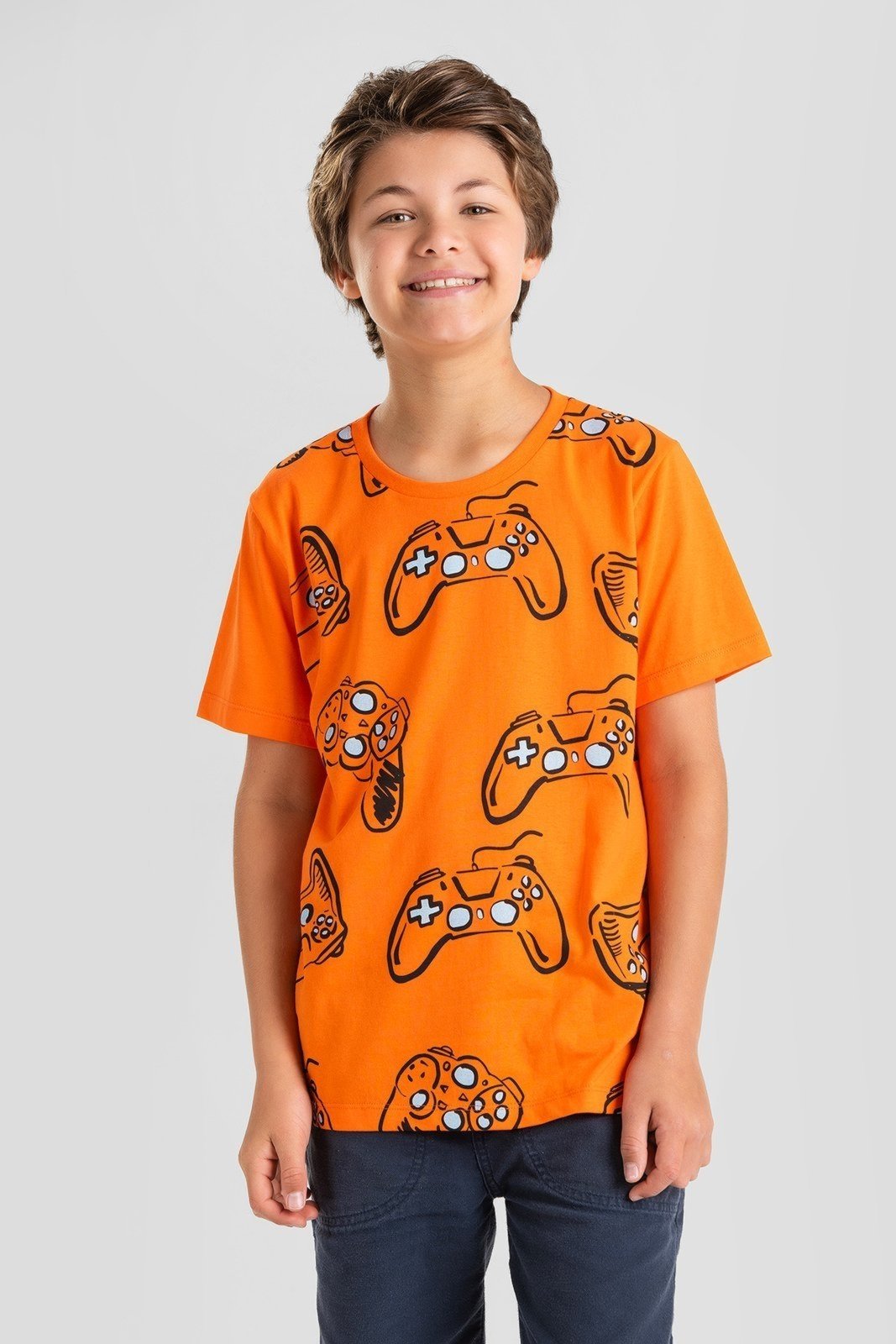 Infantil - Camiseta Meia Malha Juvenil Masculina Game World