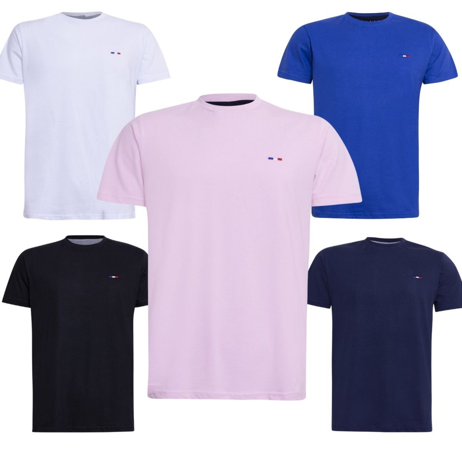Kit 5 Camisetas Masculinas Industrie no Estilo Tommy Básica Algodão Premium Preto