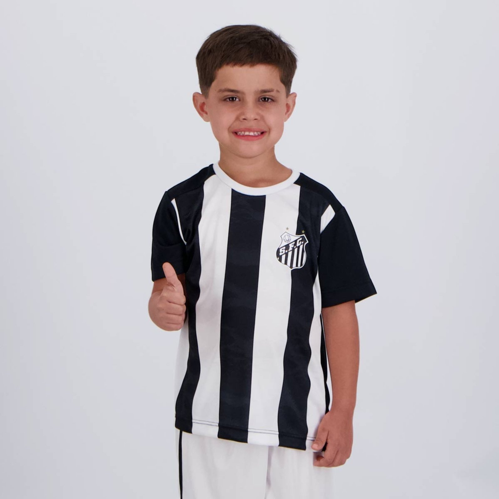 Camisa Santos Matriz Preta e Branca