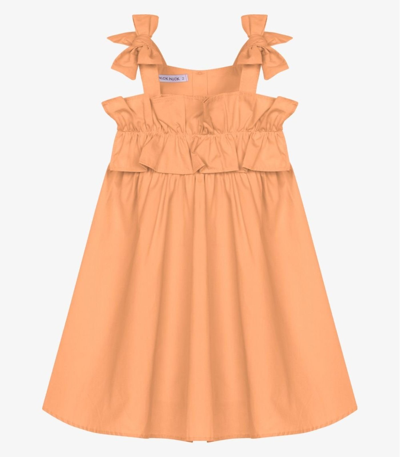 Infantil - Vestido Menina Tricoline Trick Nick Laranja