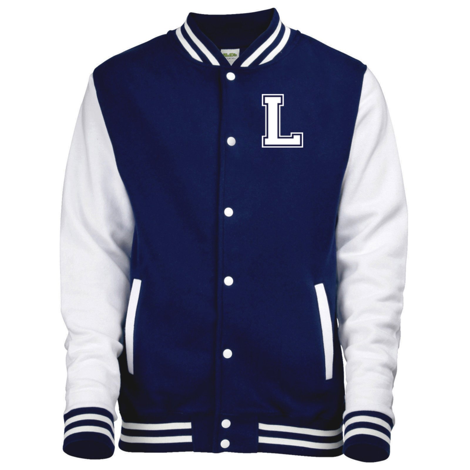Jaqueta College Americana College4EVER Marinho Letra L Bordada