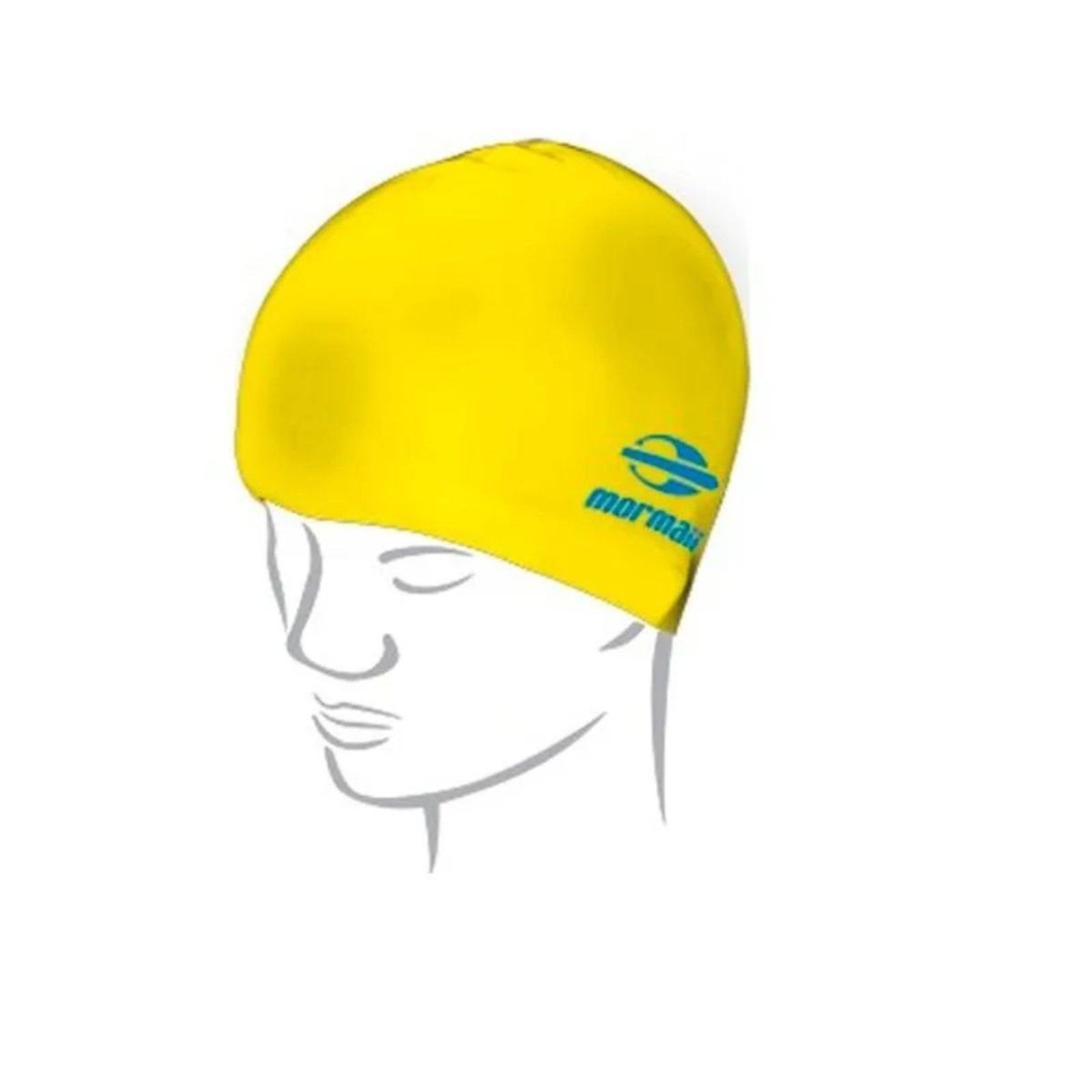 Infantil - Touca De Silicone Para Natação Feminina Adulto Amarelo