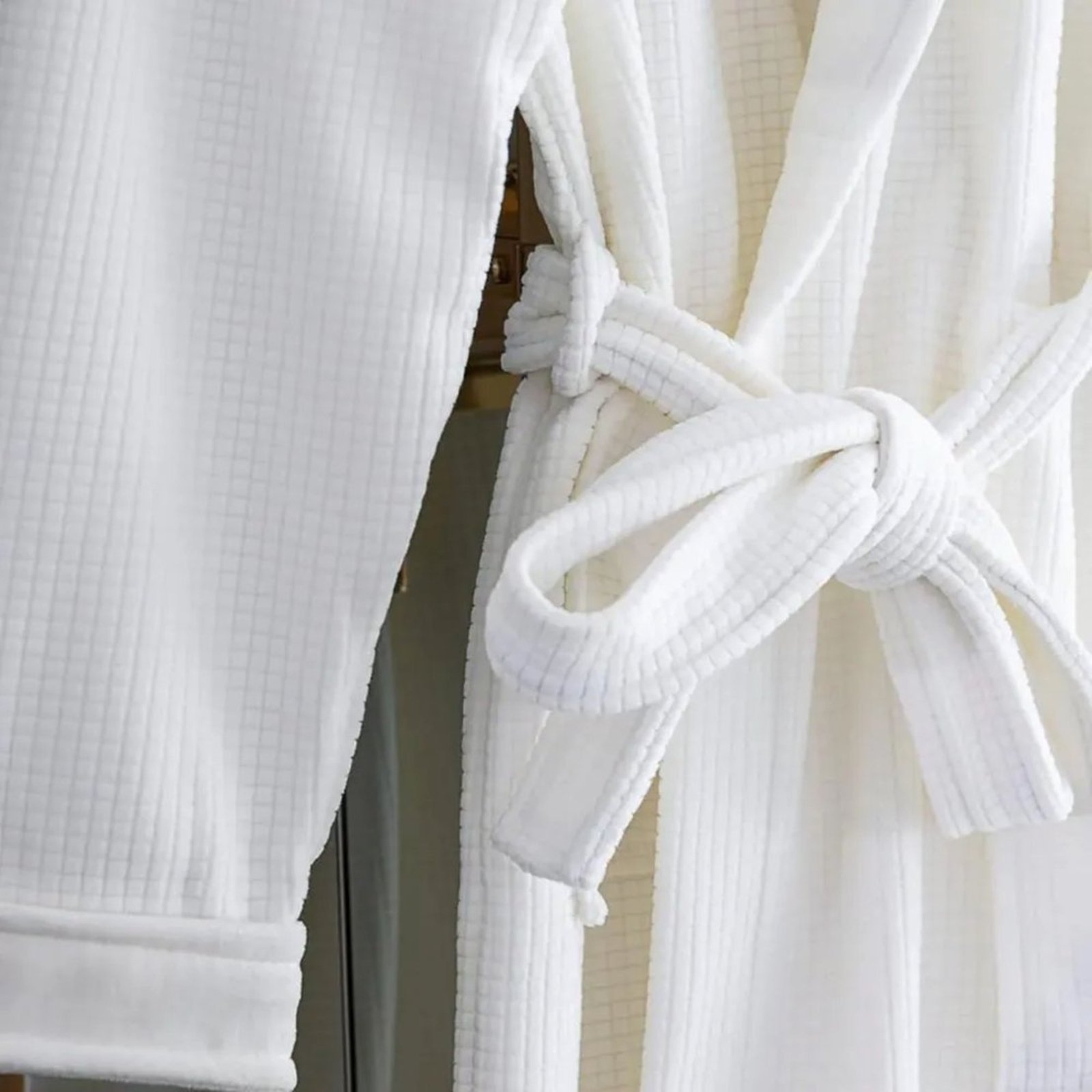 Roupão Toque Aveludado Com Manga Longa D'Luxe P - Branco
