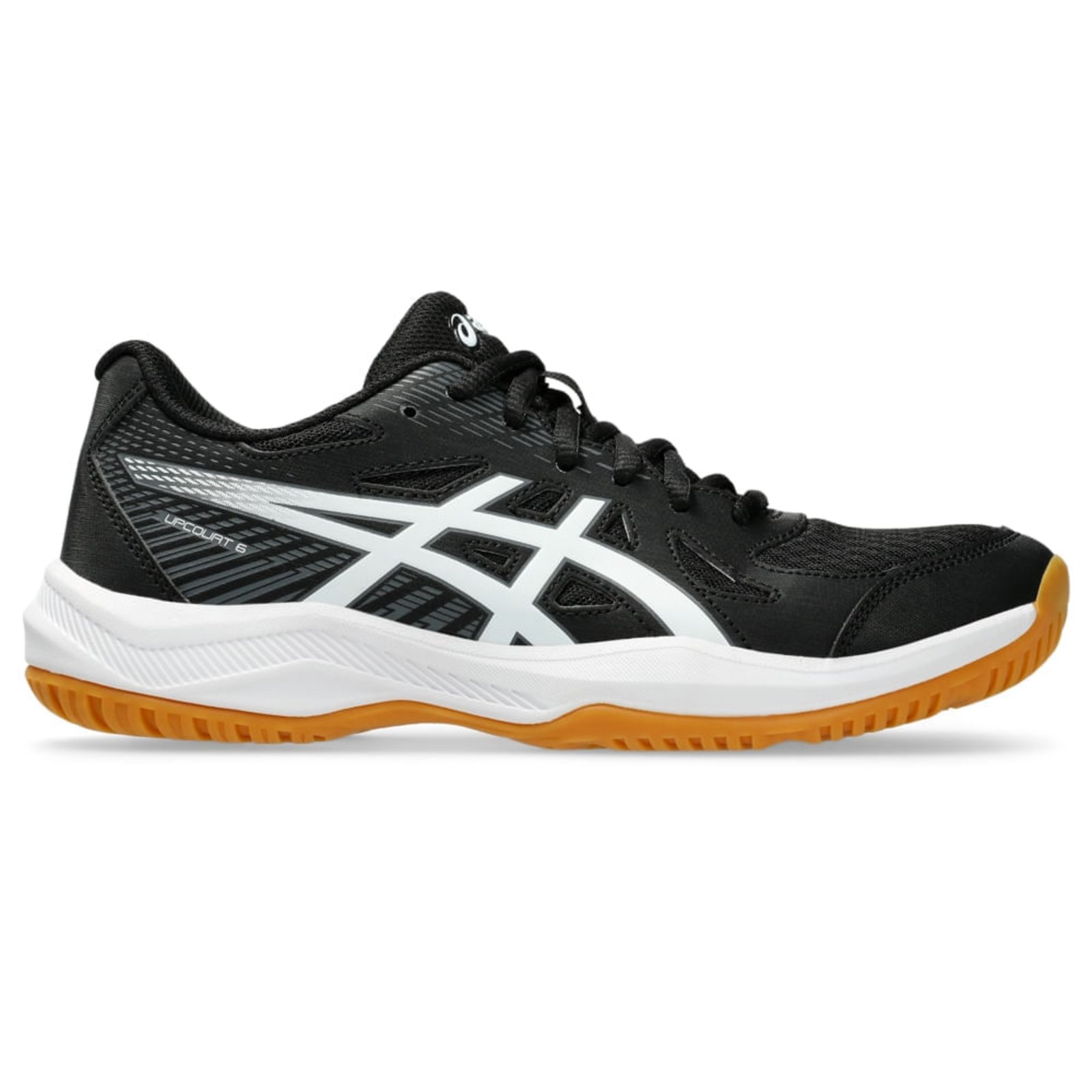 Tênis ASICS Upcourt 6 - Feminino - Preto/Branco