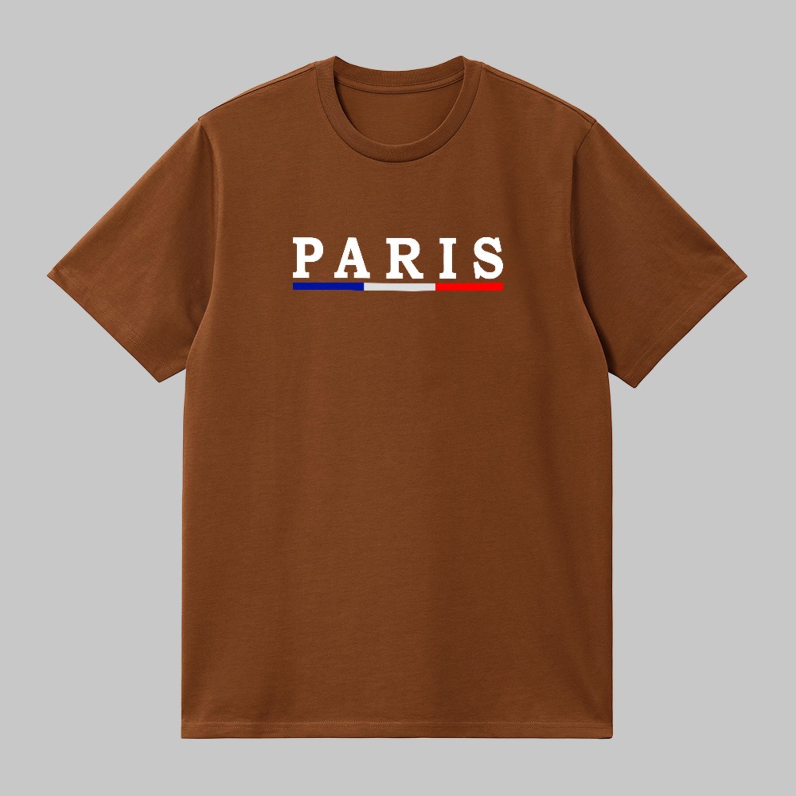 Camiseta Básica Paris Minimalista Estilo Conforto e Elegância Marrom