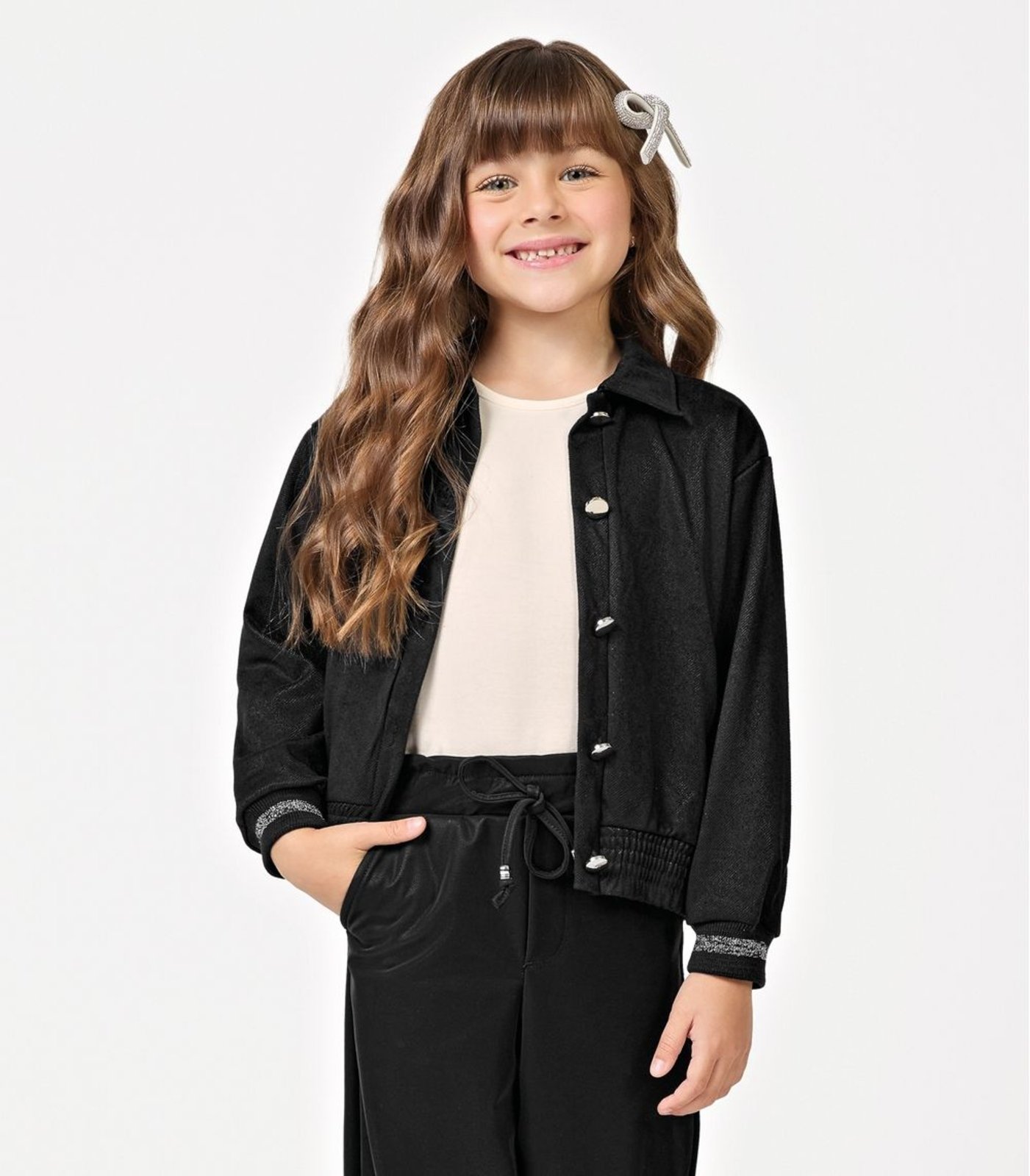 Infantil – Jaqueta Suede Sarjado Trick Nick Preto