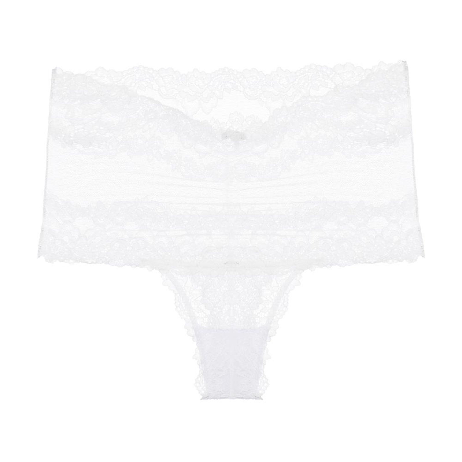 Calcinha Hot Pant Fio Dental Renda Première Signature Branco