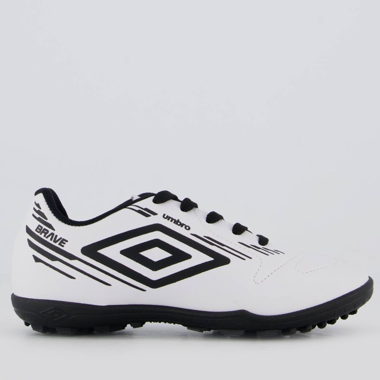 Chuteira Umbro Brave II Society Juvenil Branca e Preta