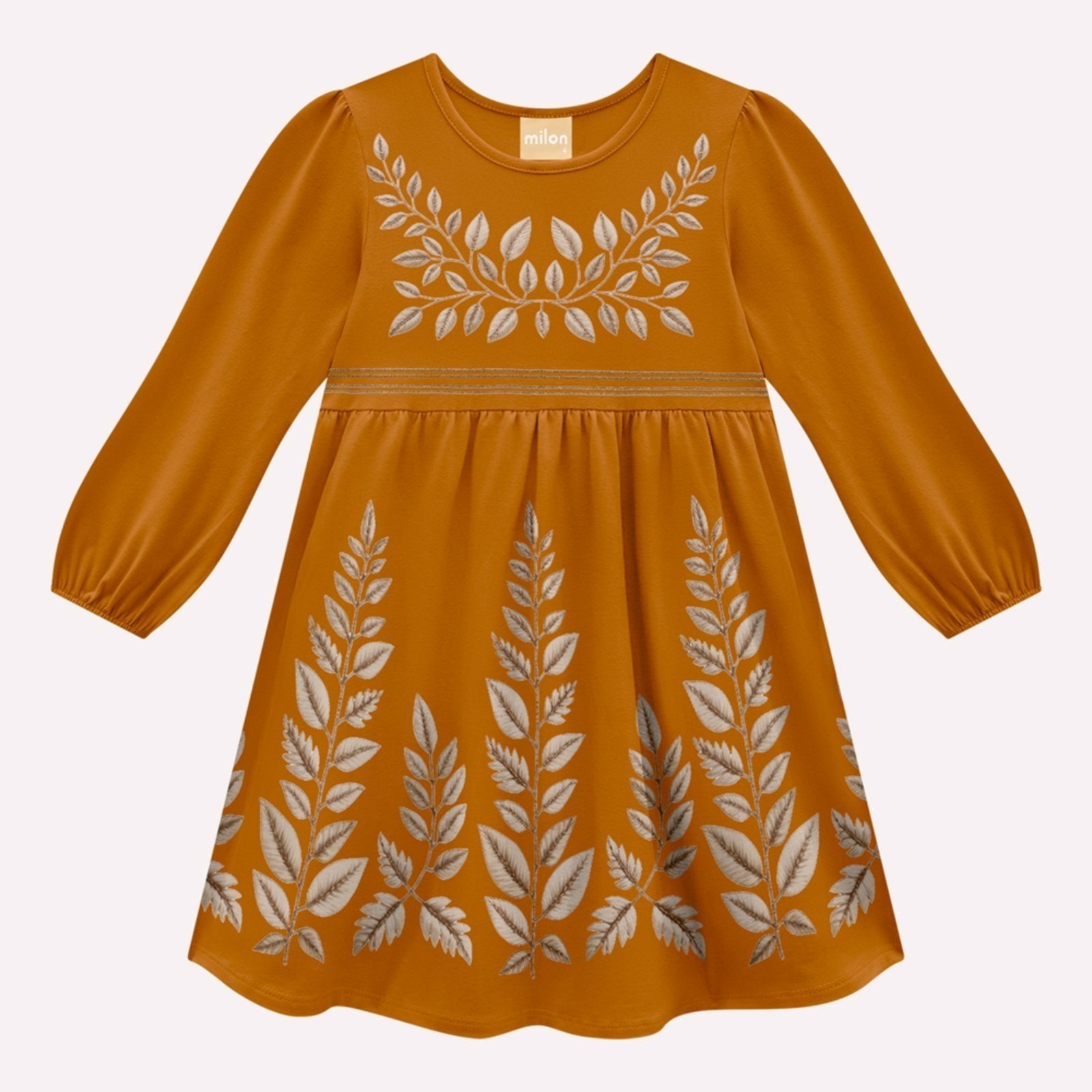 Infantil - Vestido Menina Folhagem Milon