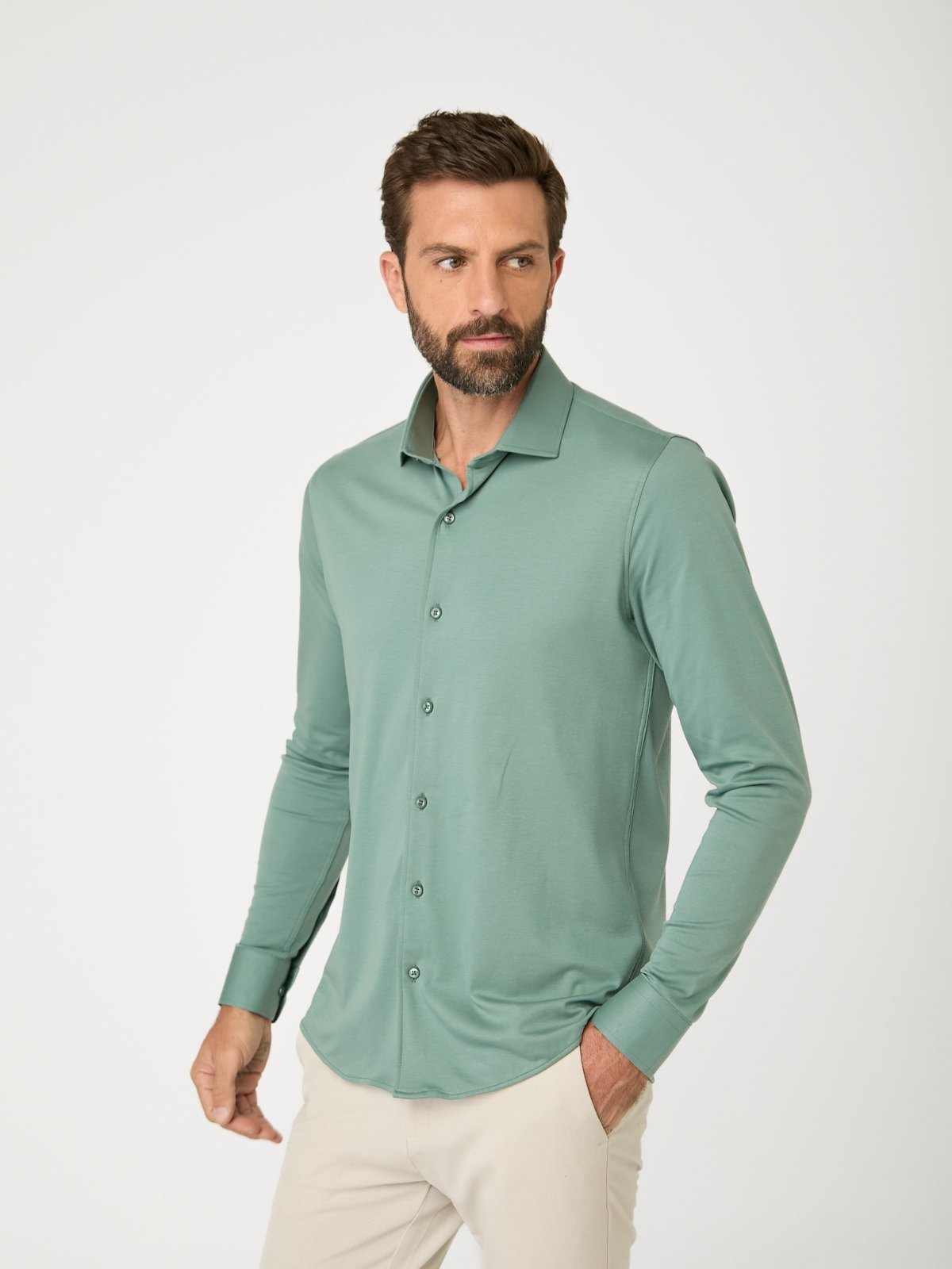 Camisa Social Pima Verde