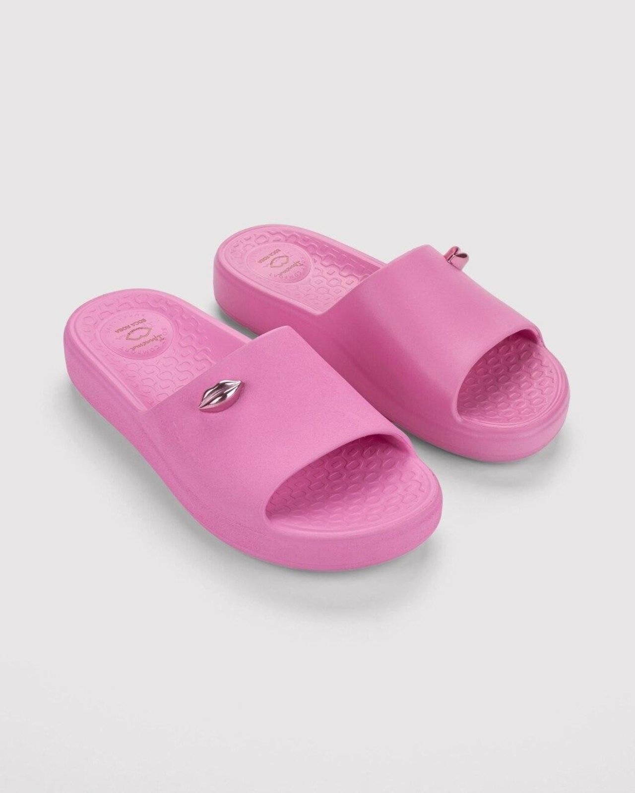 Chinelo Slide Feminino Ipanema Pluma Boca Rosa Rosa