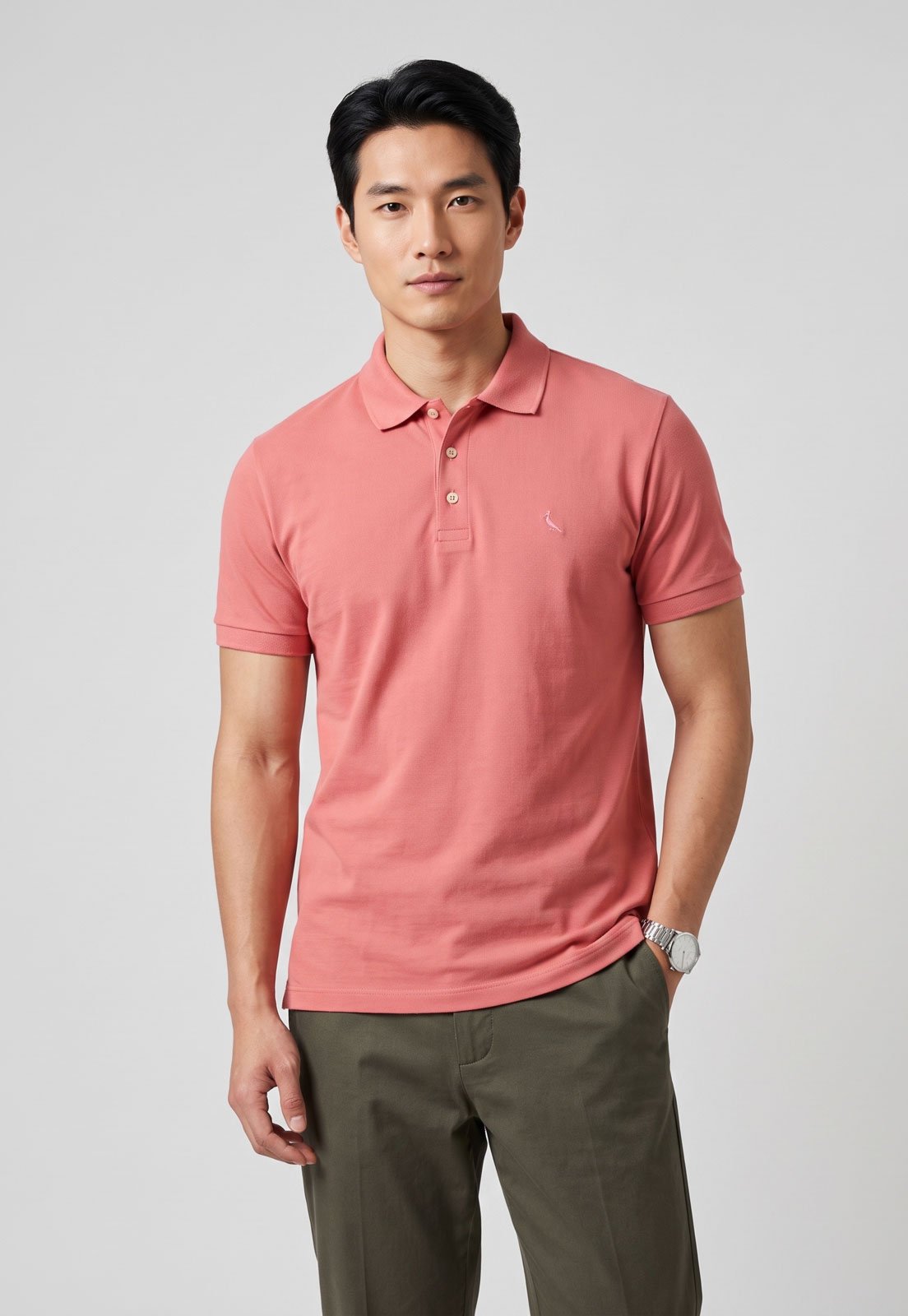 Polo Masculina Reserva Clássica Coral