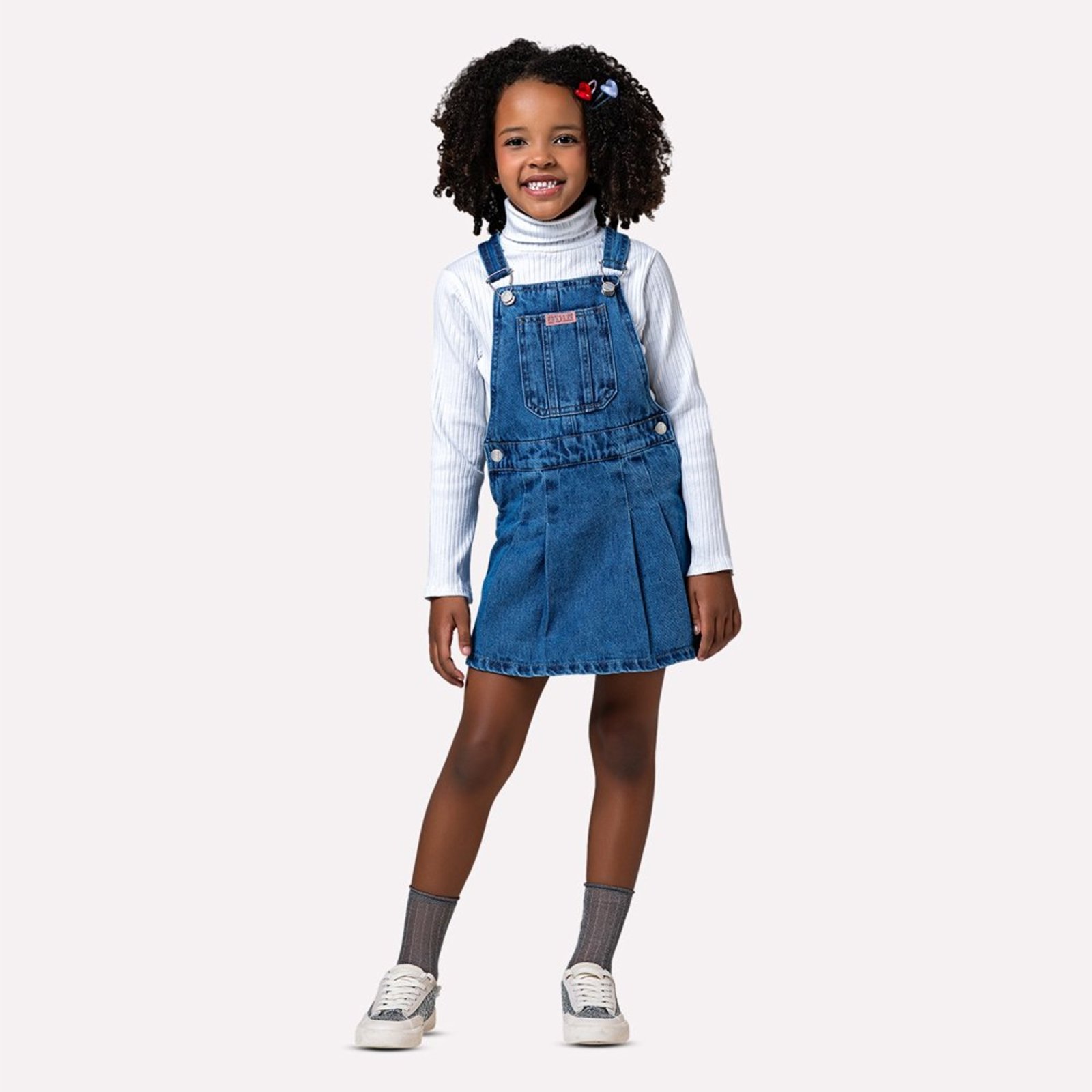 Infantil - Salopete Menina Jeans Mania