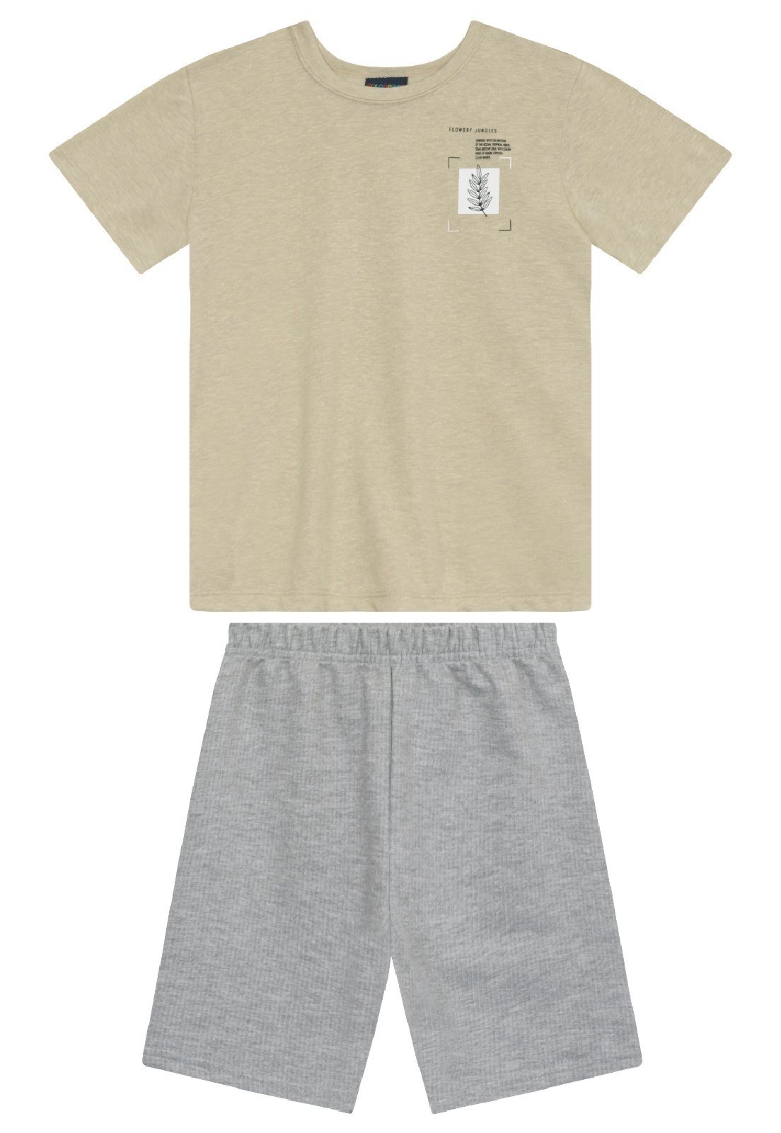 Infantil - Conjunto Menino Camiseta e Bermuda Guloseima Amarelo