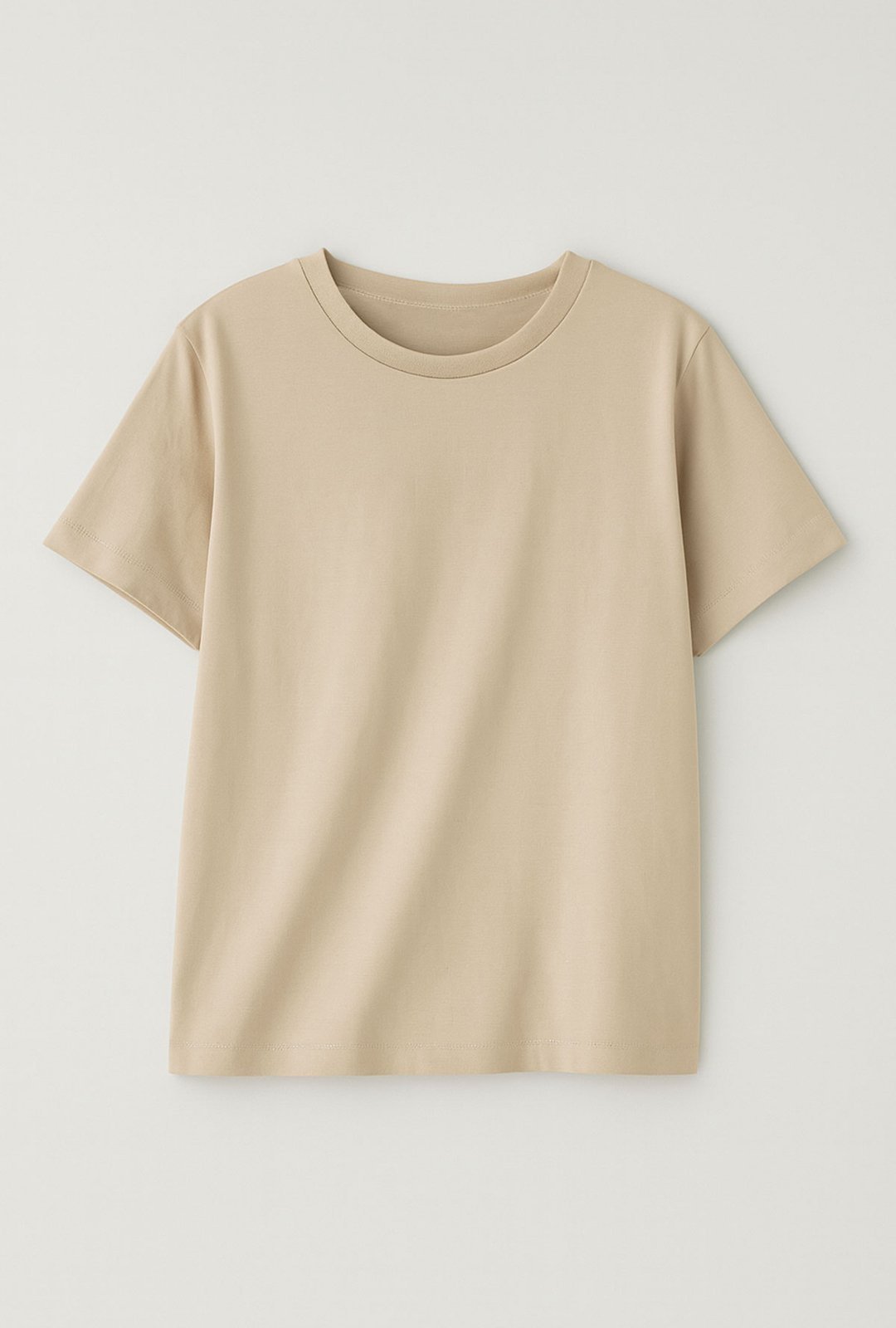 Vista 2 Infantil - Camiseta T-shirt Algodão Básica Caqui - 3 ao 14 - Look Look Infantil bege caqui Look Infantil bege caqui