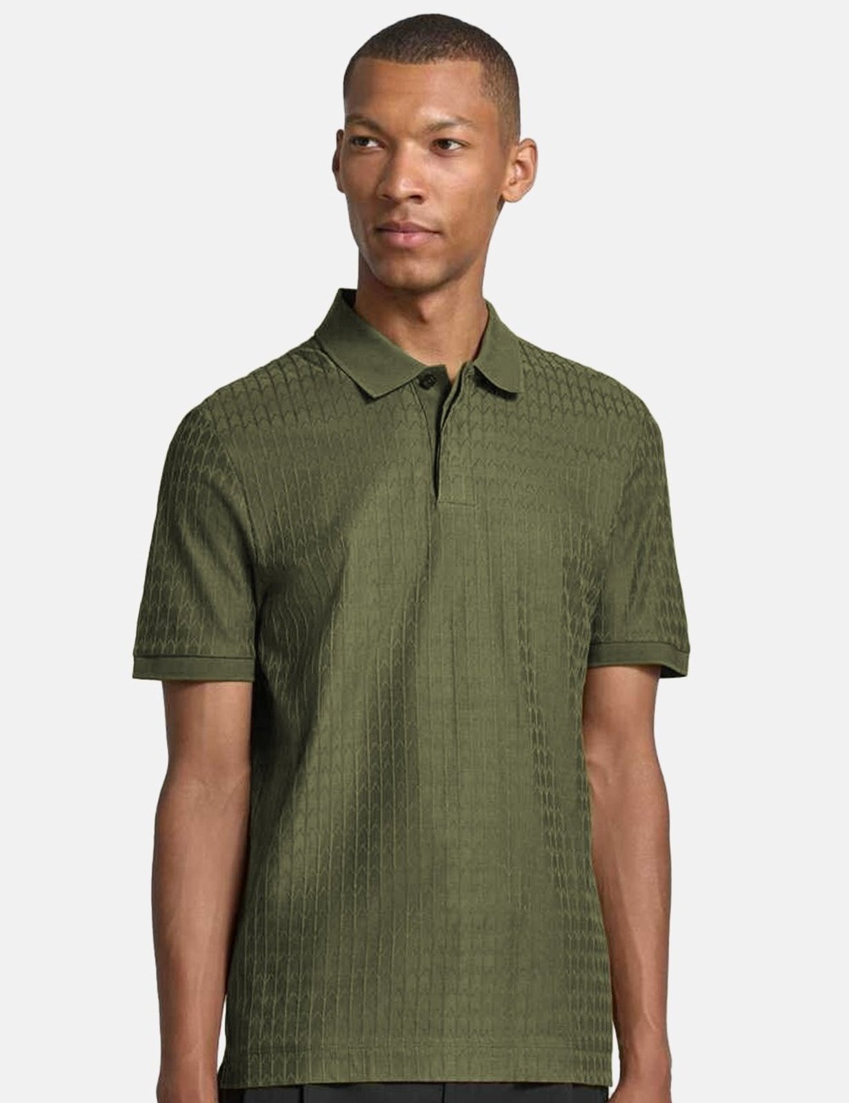 Polo Hugo Boss Masculina Regular H-Parlay 321 Verde Musgo