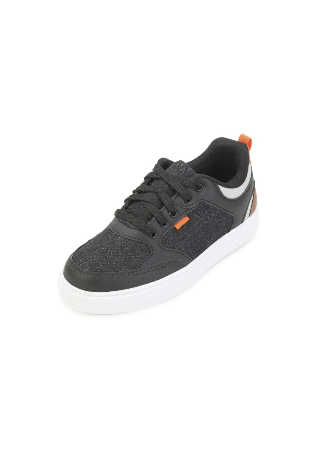 Infantil – Tênis Juvenil Slink SK23-30001 Preto-Laranja